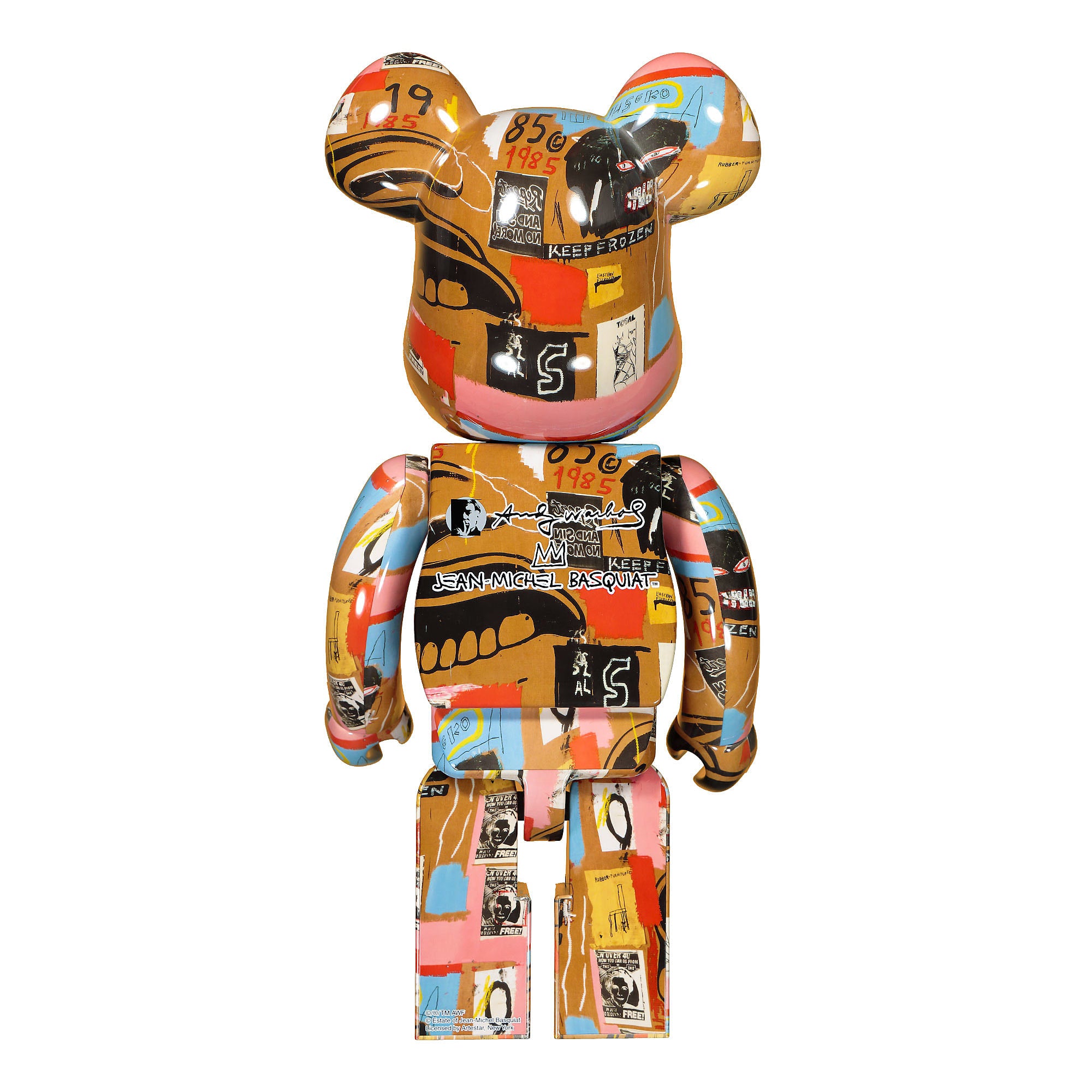 Medicom Be@rbrick Andy Warhol x Jean Michel Basquiat #2 1000% Multicolor Collectibles & Toys Material | Overkill
