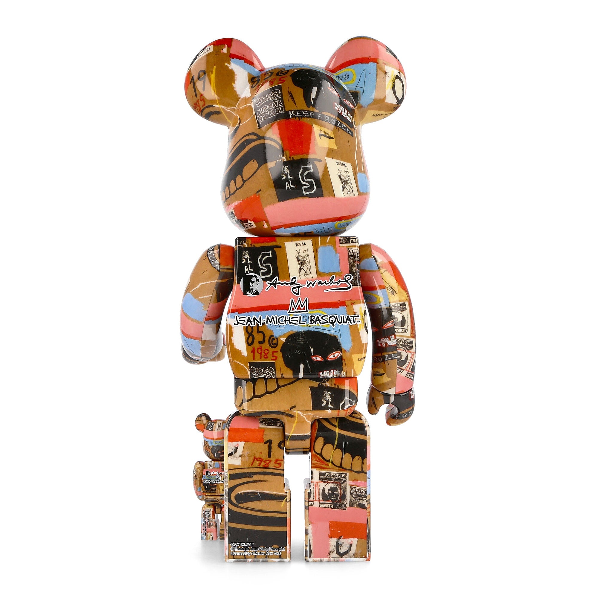 Medicom Be@rbrick Andy Warhol x Jean Michel Basquiat #2 400% + 100% Multicolor Collectibles & Toys Material | Overkill