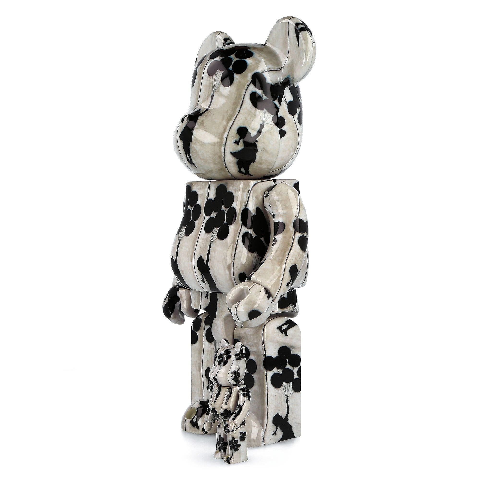 Medicom Brandalism x Medicom Be@rbrick Flying Baloons Girl 400% + 100% White / Black Collectibles & Toys Detailfoto | Overkill
