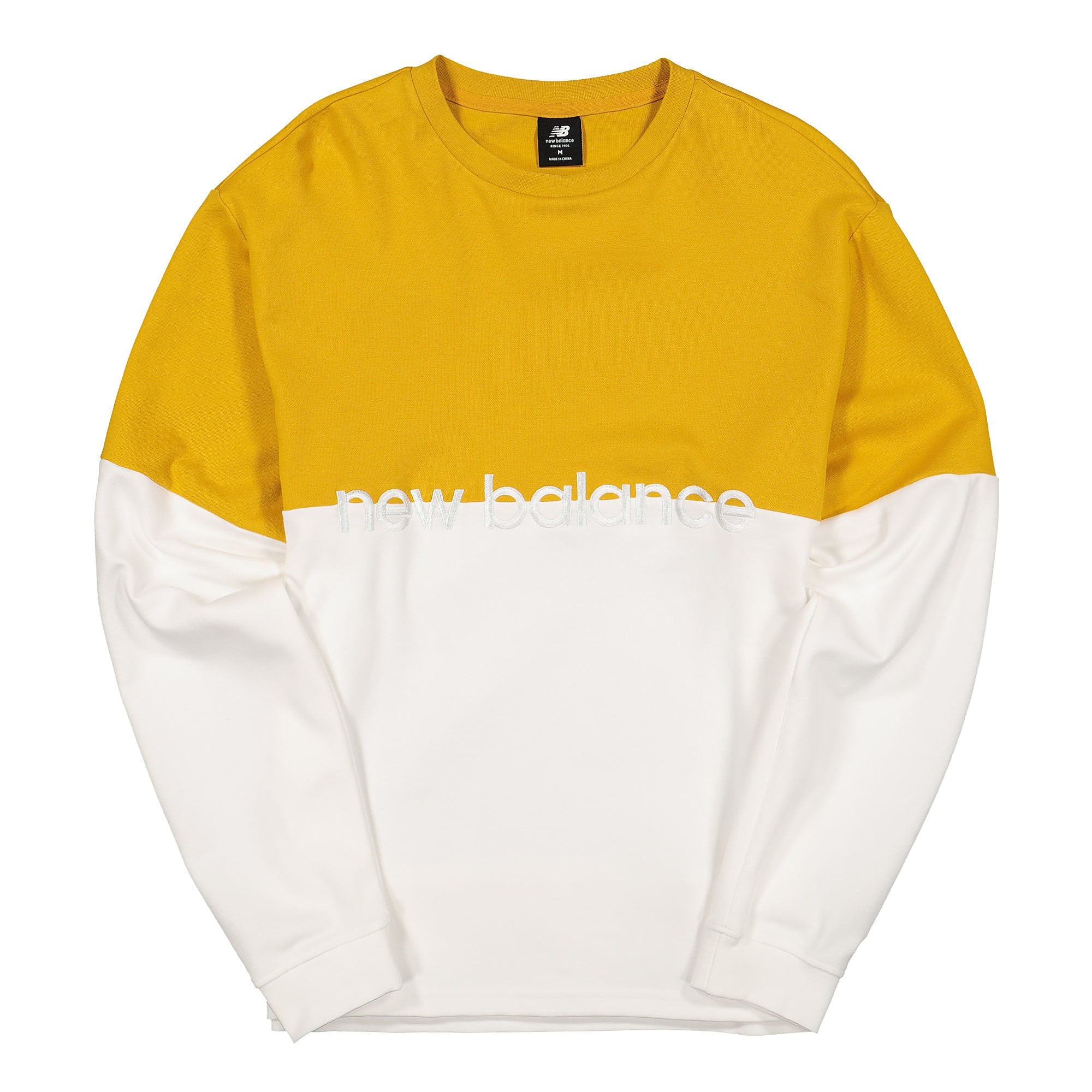 New Balance Athletics Pique Stripe Long Sleeve Varsity Gold / White Longsleeves MT01507VGL / 782730-60-7 | Overkill