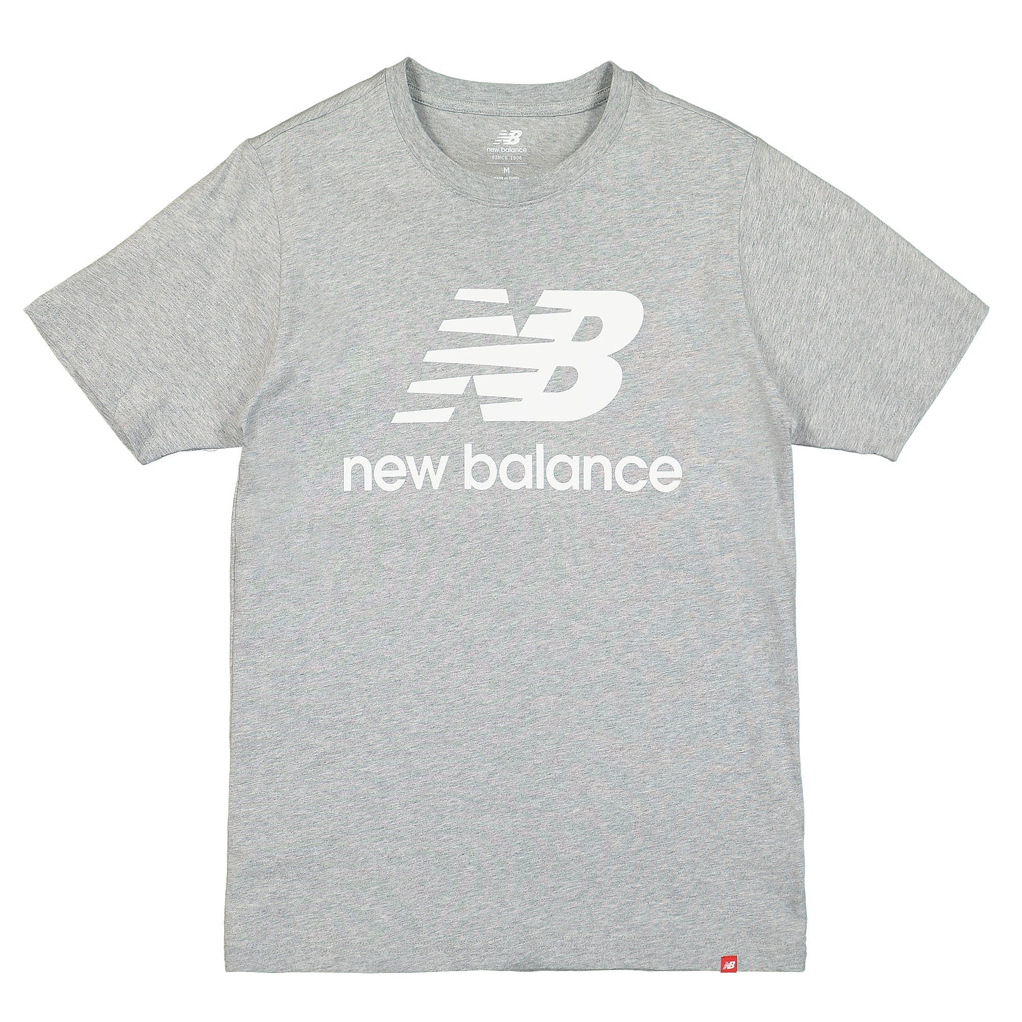 New Balance Essentials Stacked Logo Tee Athletic Grey T-Shirts MT01575 / AG | Overkill