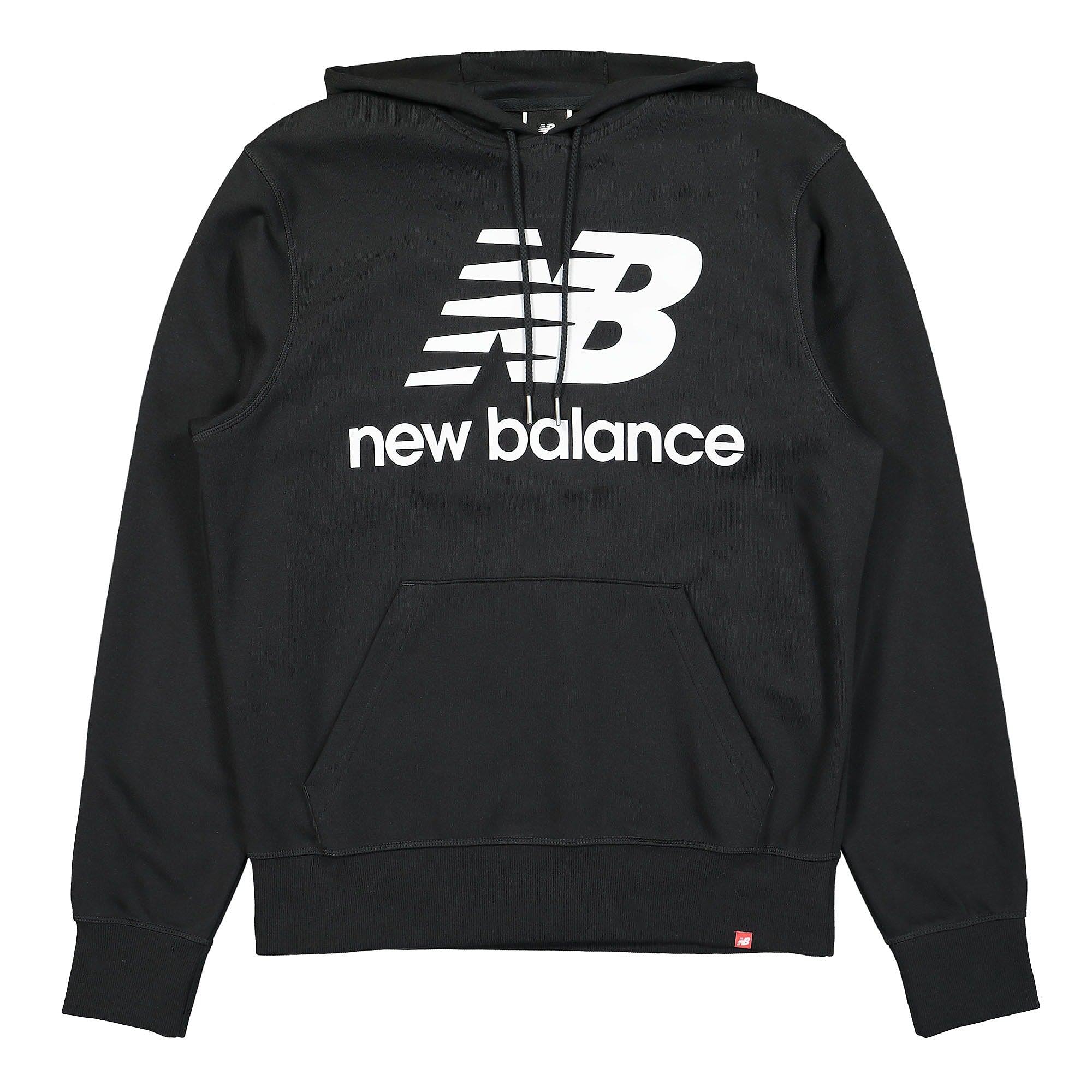 New Balance Essentials Stacked Logo Hoodie Black Hoodies MT03558 / BK | Overkill