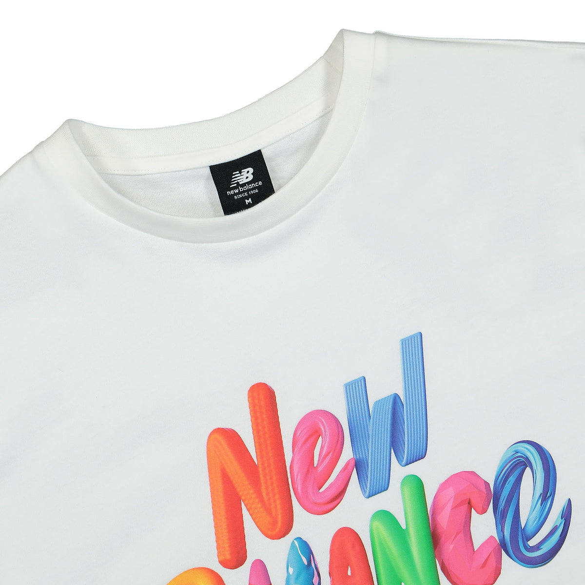 New Balance Artist Pack Velvet Spectrum Tee 2 White T-Shirts Close-up | Overkill