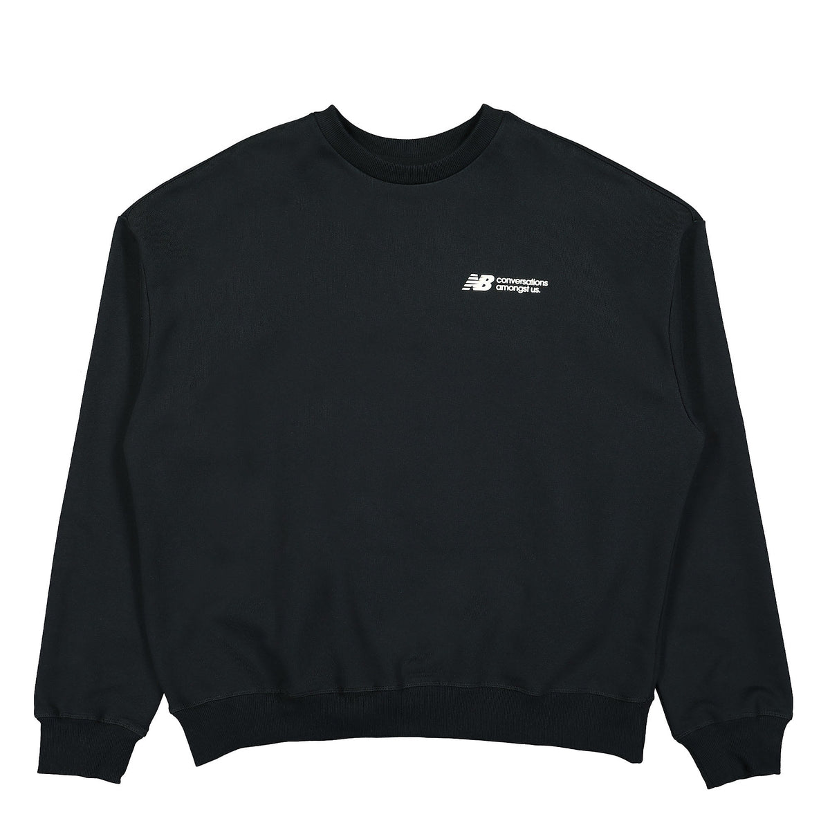 New Balance Conversations Amongst Us Crewneck Black Sweatshirts MT21929 / BK | Overkill