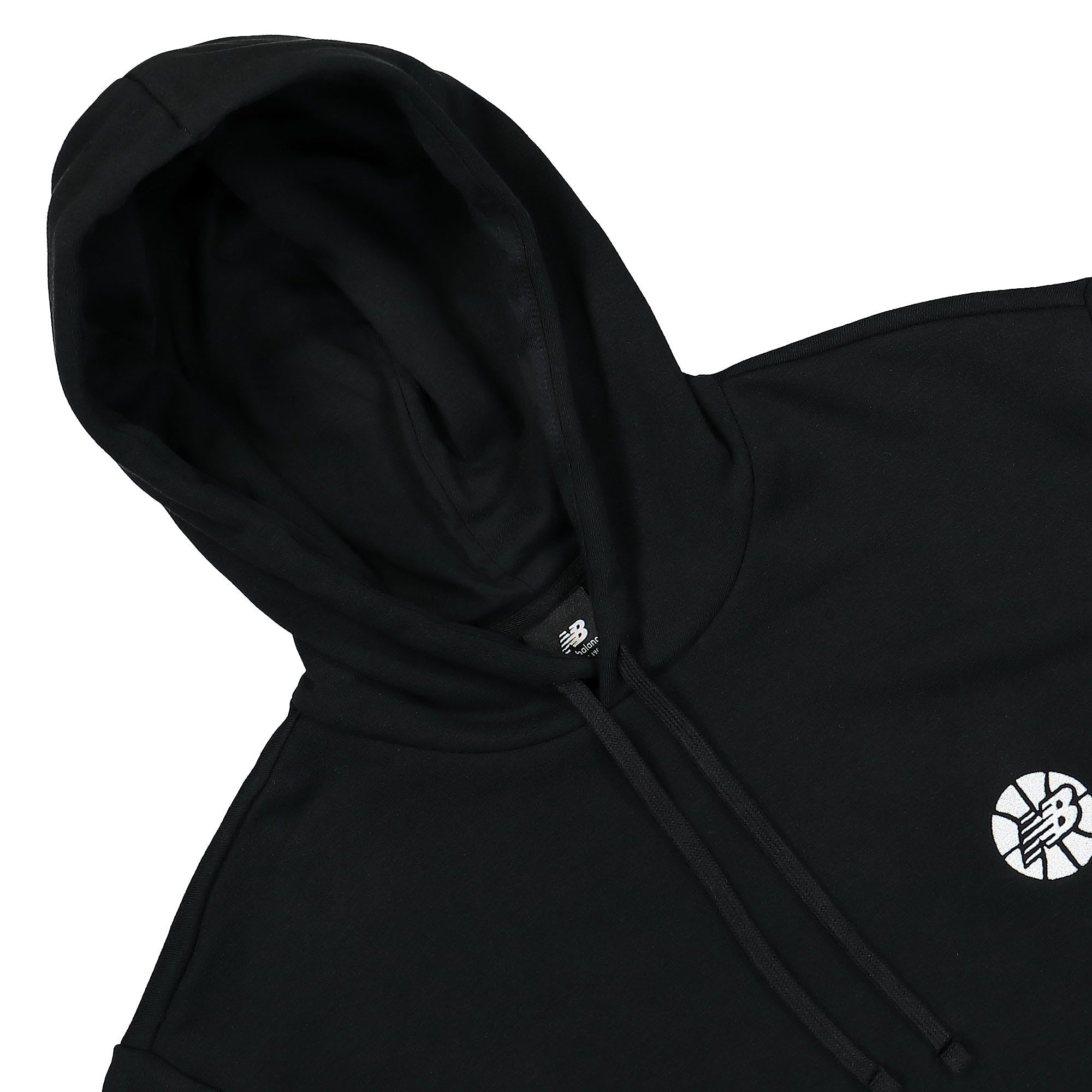 New Balance Hoops Fundamentals Hoodie Black Hoodies Close-up | Overkill
