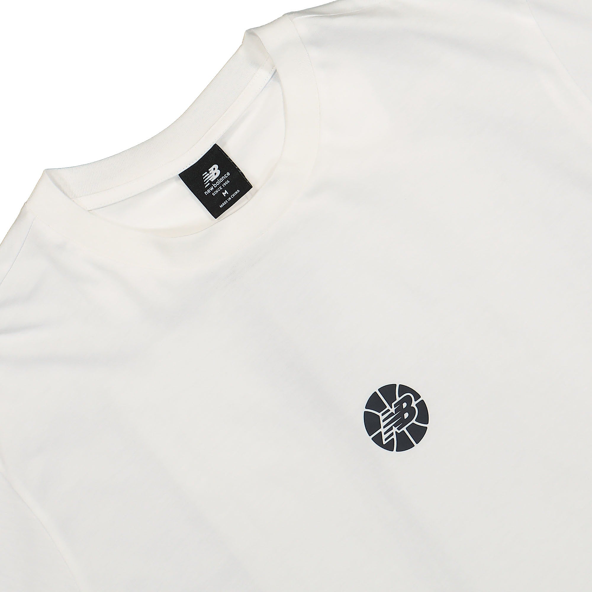 New Balance Hoops Fundamentals T-Shirt White T-Shirts Close-up | Overkill