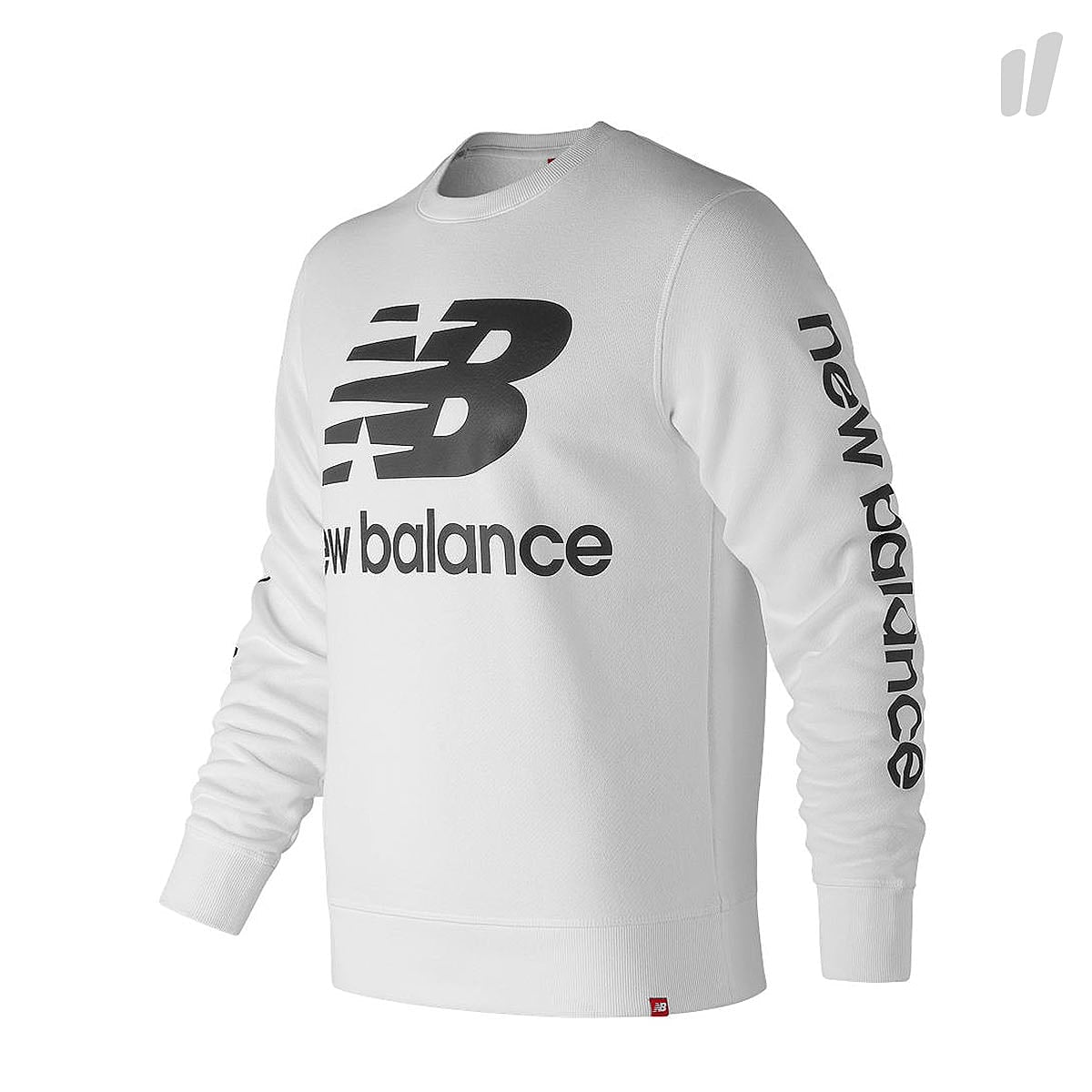 New Balance MT 83573 WT Essential Logo Crew White Sweatshirts 660140-60-3 | Overkill