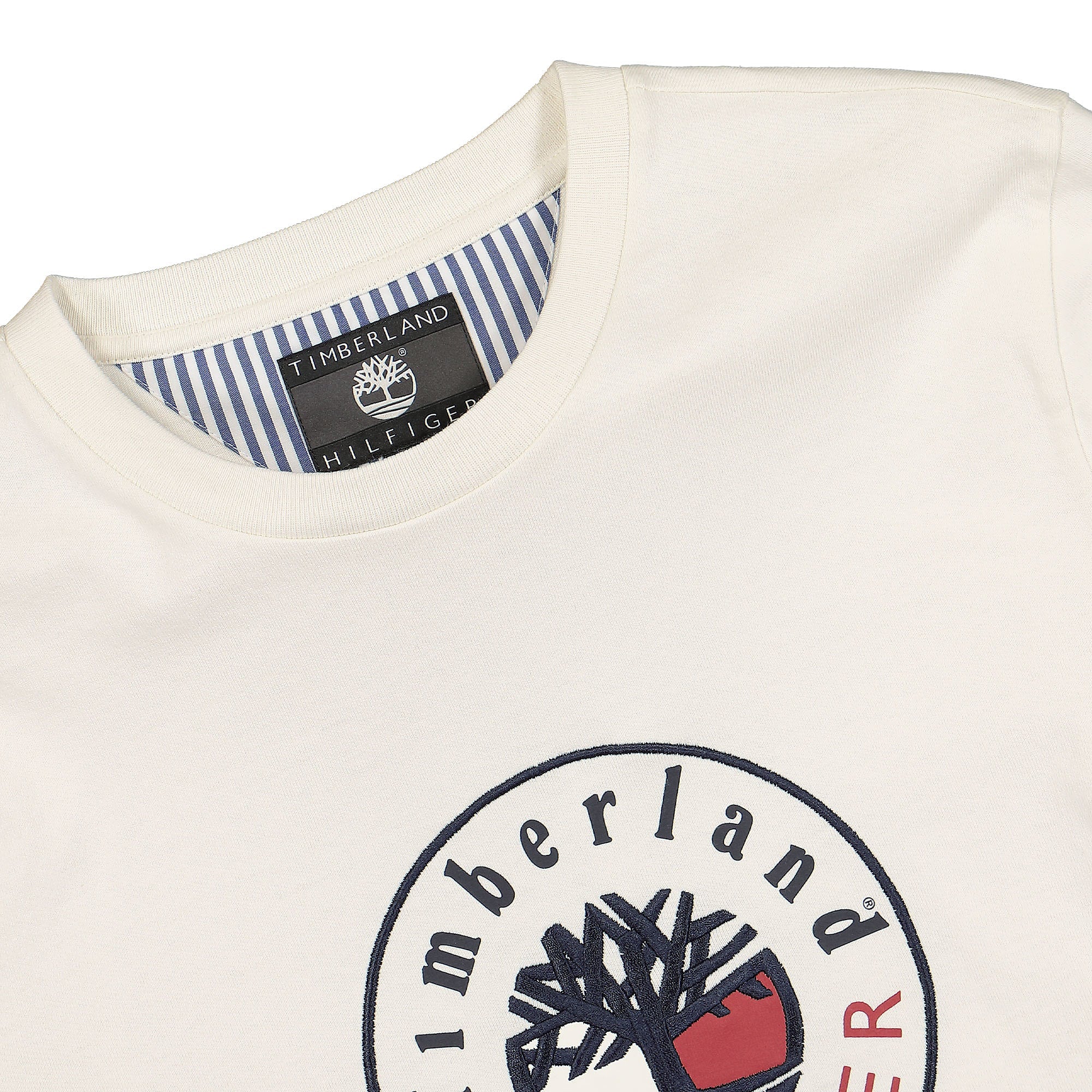 Timberland Ri Logo Long Sleeve Ivory Longsleeves Close-up | Overkill