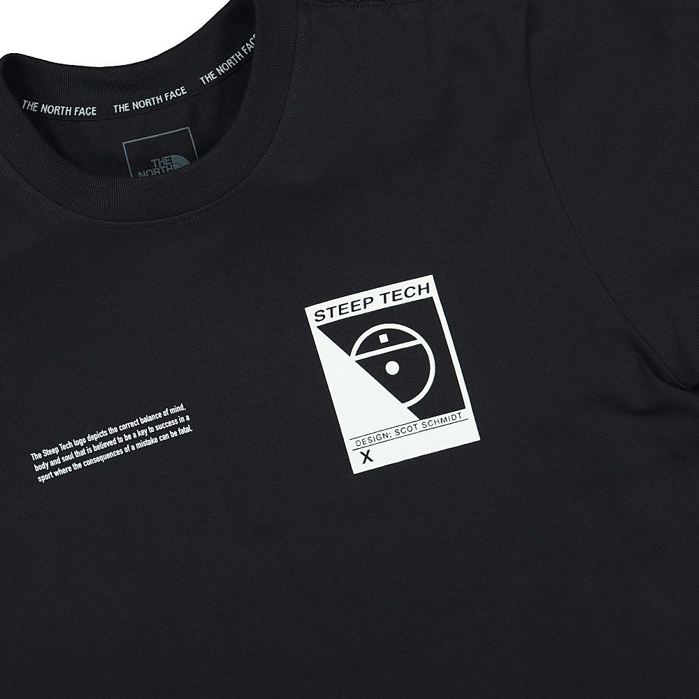 The North Face Short Sleeve Steep Tech Logo Tee TNF Black T-Shirts Close-up | Overkill