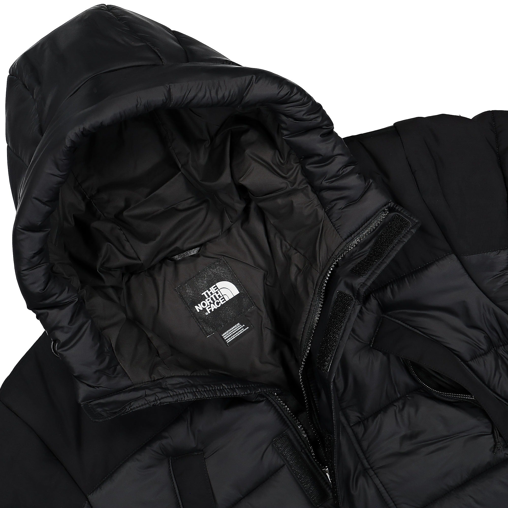 The North Face Himalayan Insulated Parka Black Puffer Jackets Close-up | Overkill