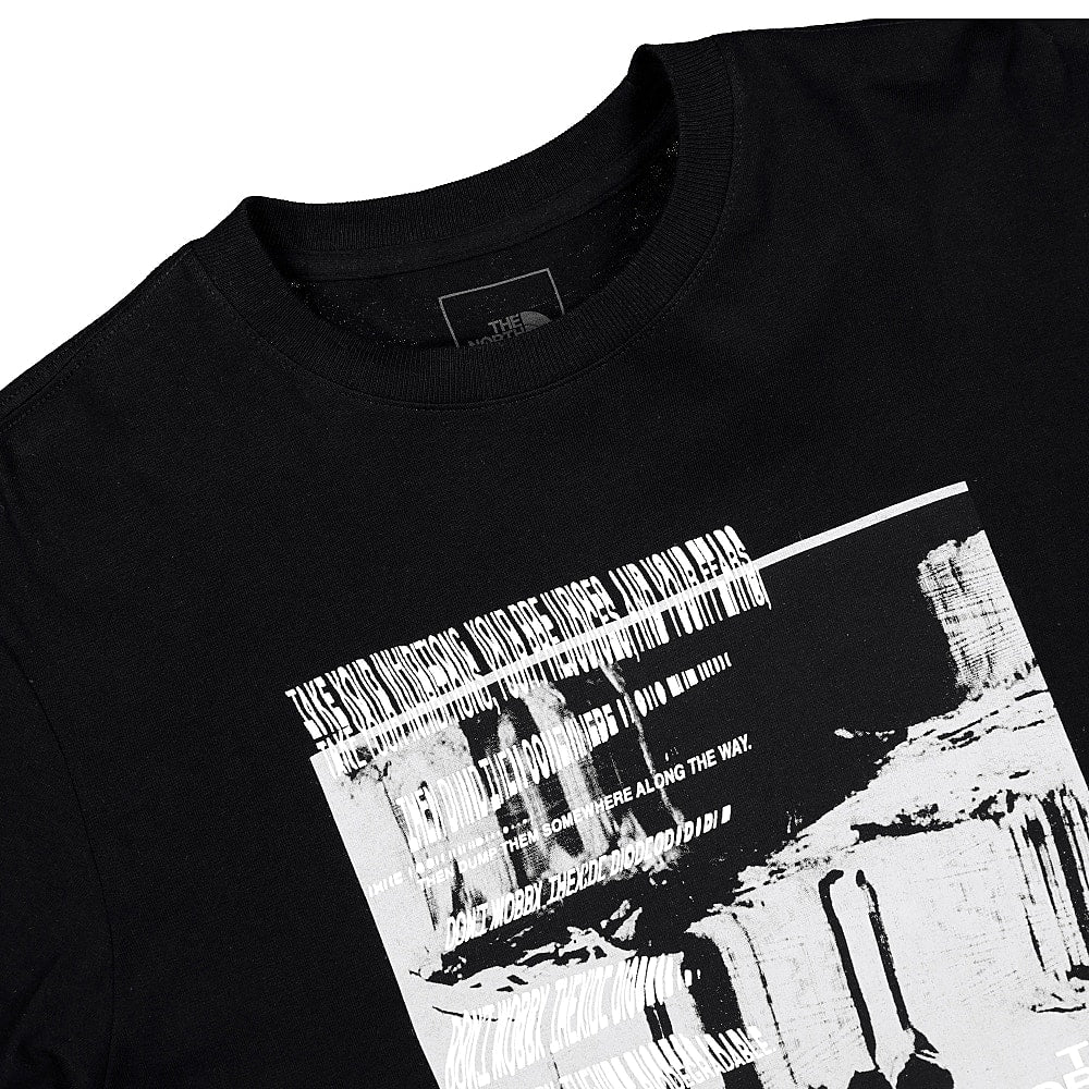 The North Face Warped Graphic Longsleeve Tee Black Longsleeves Close-up | Overkill