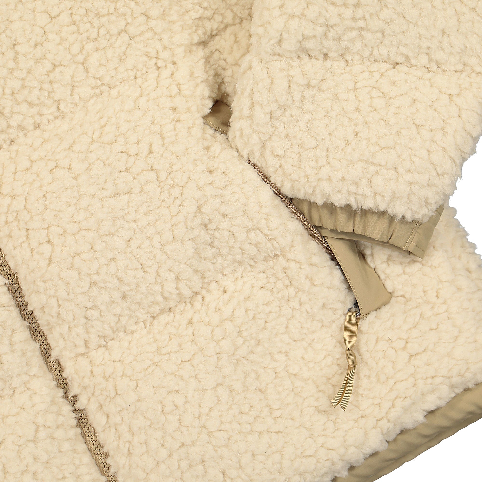 The North Face Sherpa Nuptse Jacket Bleached Sand - Kelp Tan Jackets Detailfoto | Overkill