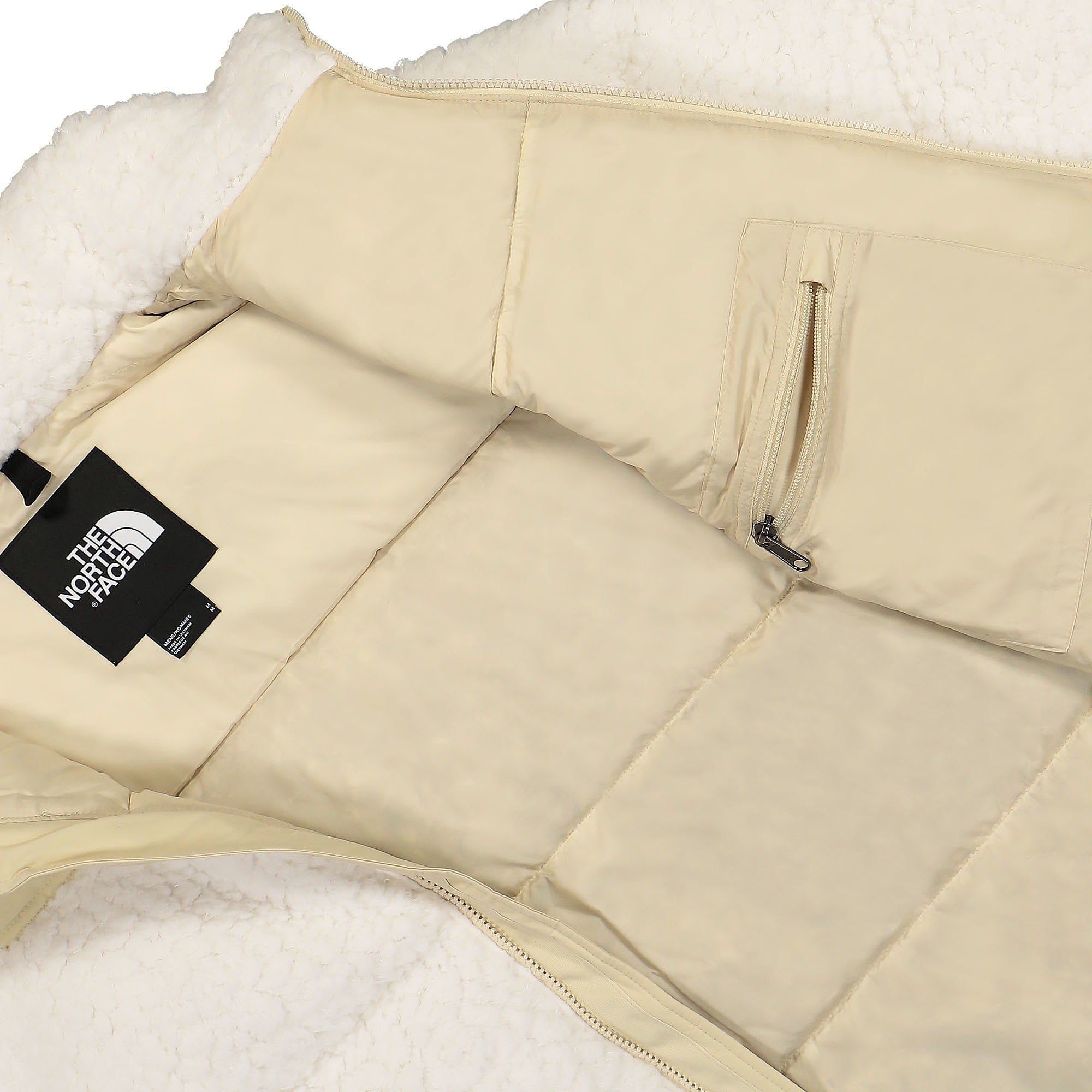 The North Face High Pile Nuptse Jacket Gardenia White - Gravel Jackets Detail view 1 | Overkill