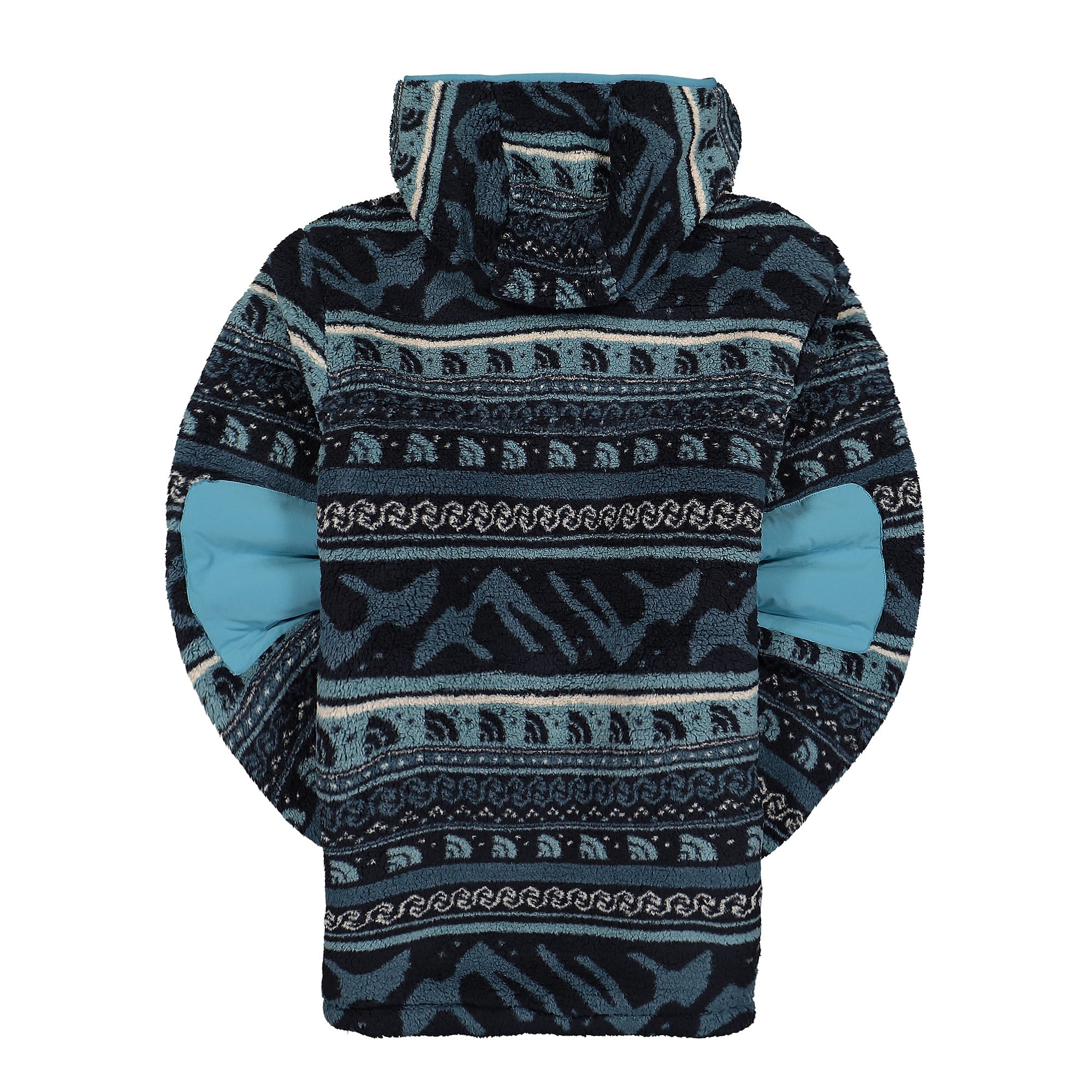 The North Face Campshire Fleece Hoodie Aviator Navy Mountain Fairisle Print Fleece Jackets Material | Overkill