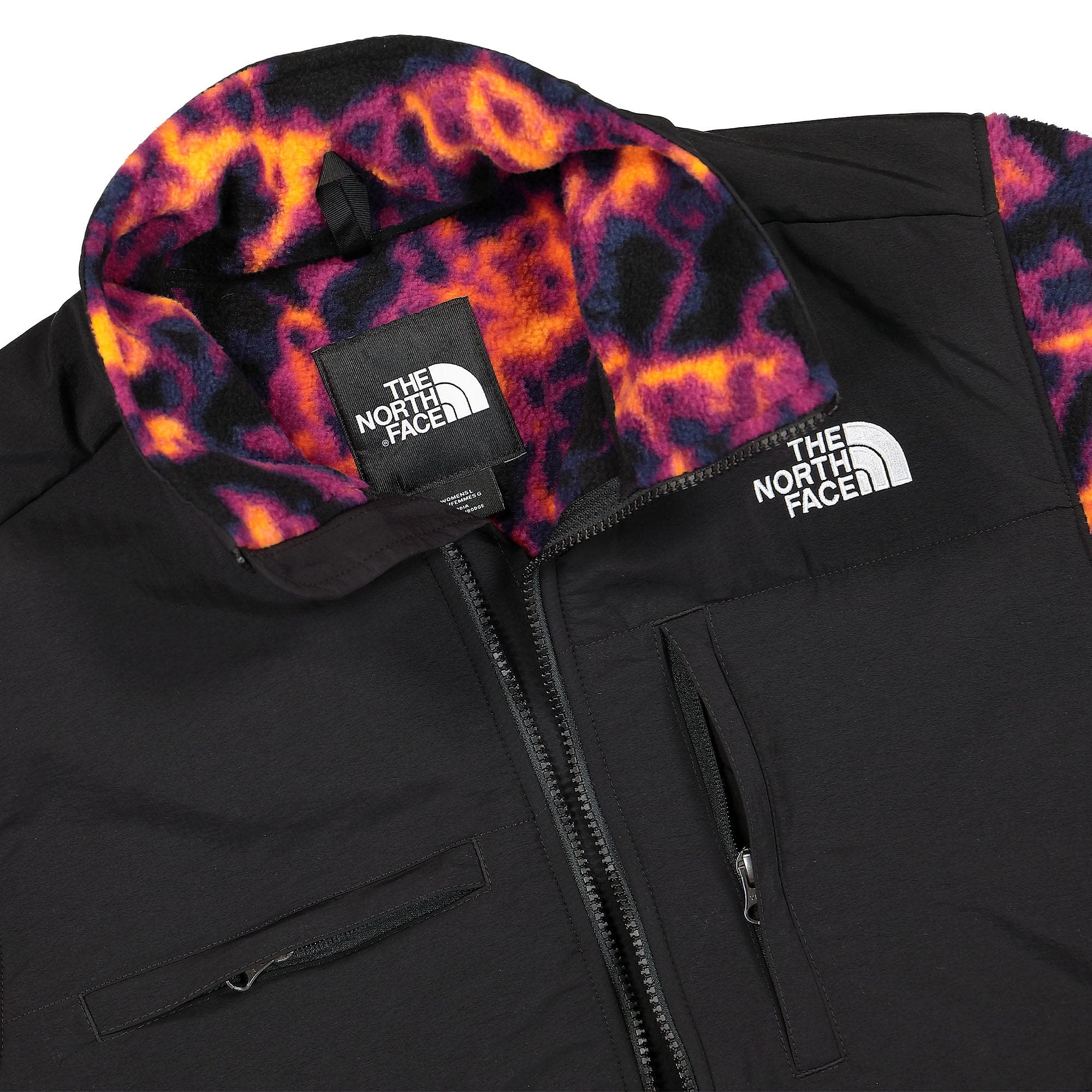 The North Face Printed Denali 2 Jacket TNF Black Marble Camo Print Jackets Close-up | Overkill