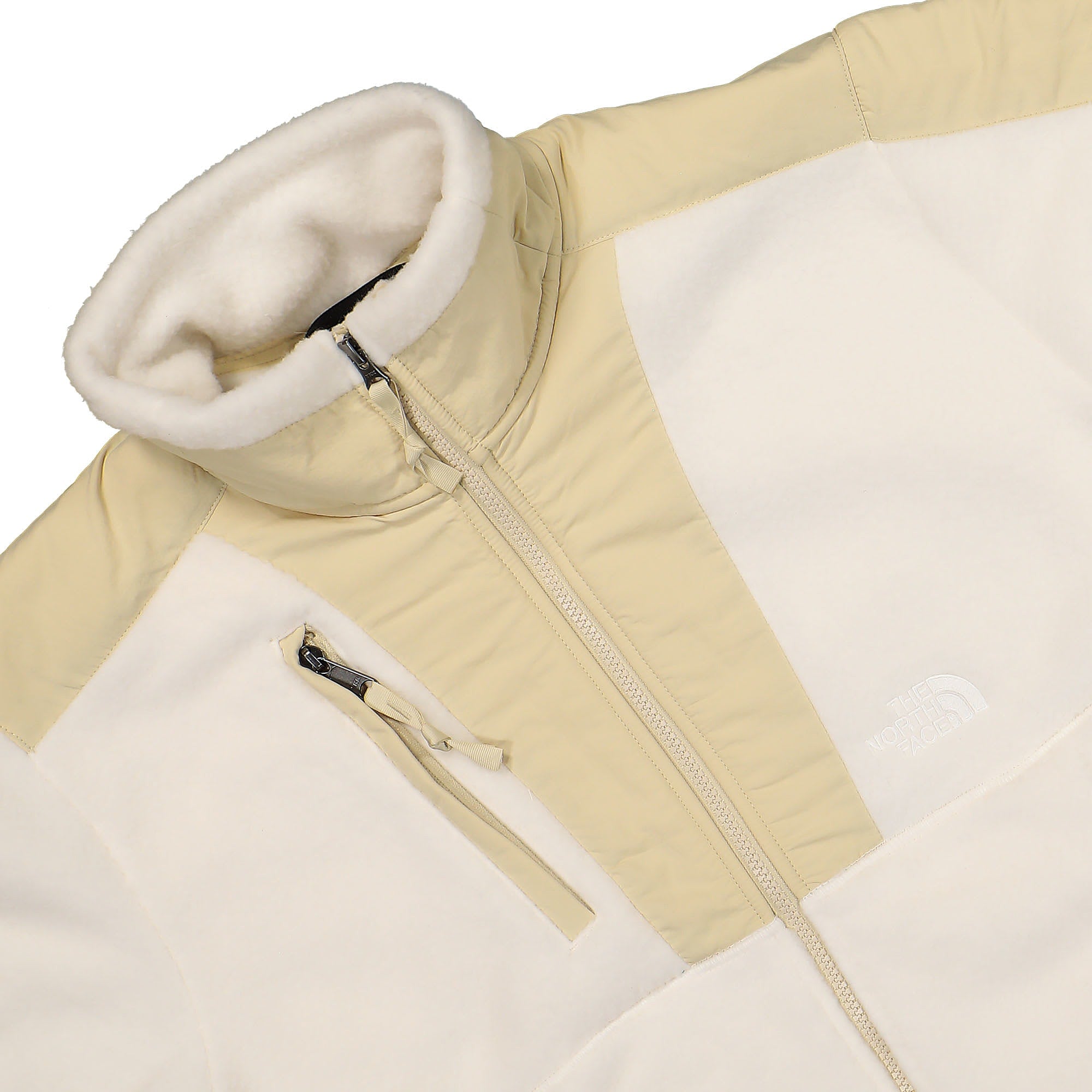 The North Face 94 High Pile Denali Jacket Gardenia White - Gravel Fleece Jackets Detailfoto | Overkill