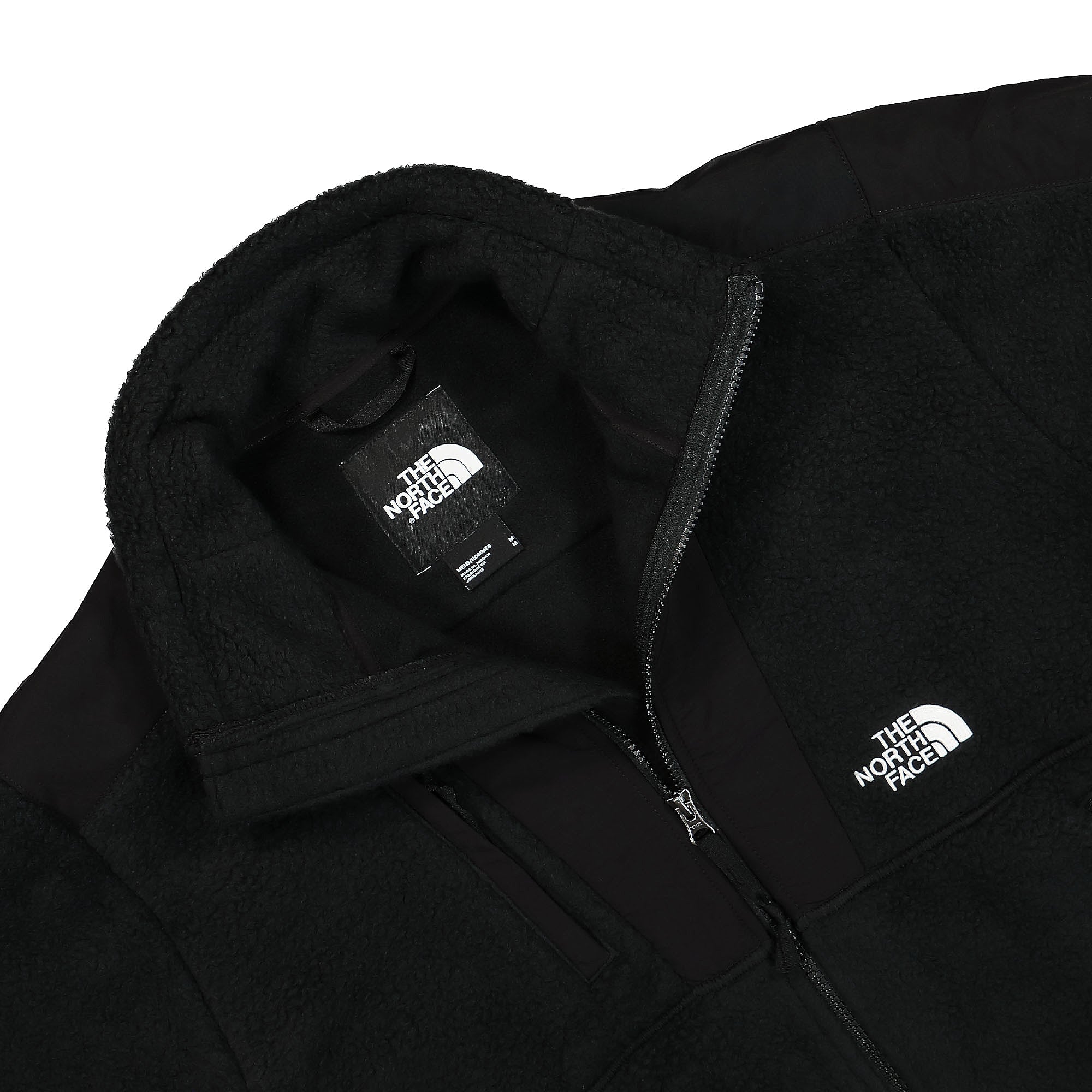 The North Face 94 High Pile Denali Jacket Black Fleece Jackets Close-up | Overkill