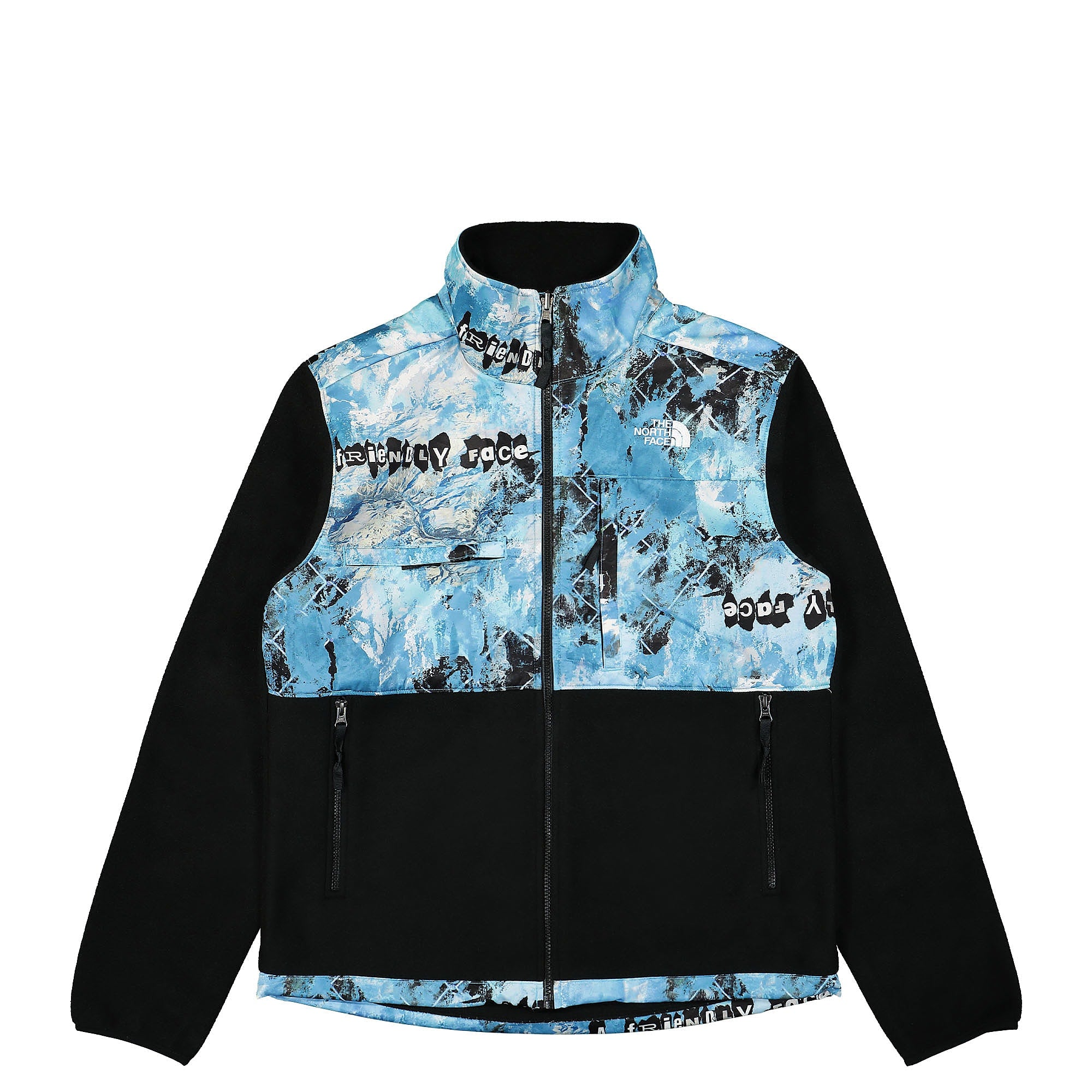 The North Face Printed Denali Jacket Norse Blue Cole Navin Never A Face Print Jackets NF0A7US89C1 | Overkill