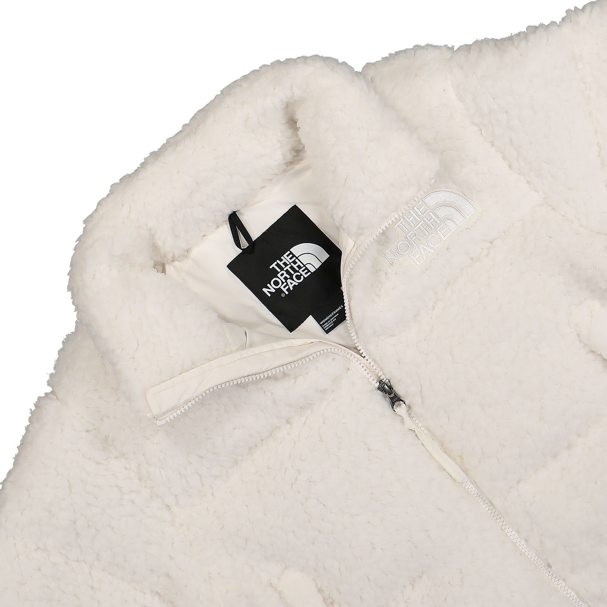 The North Face W High Pile Nuptse Jacket Gardenia White Jackets Close-up | Overkill