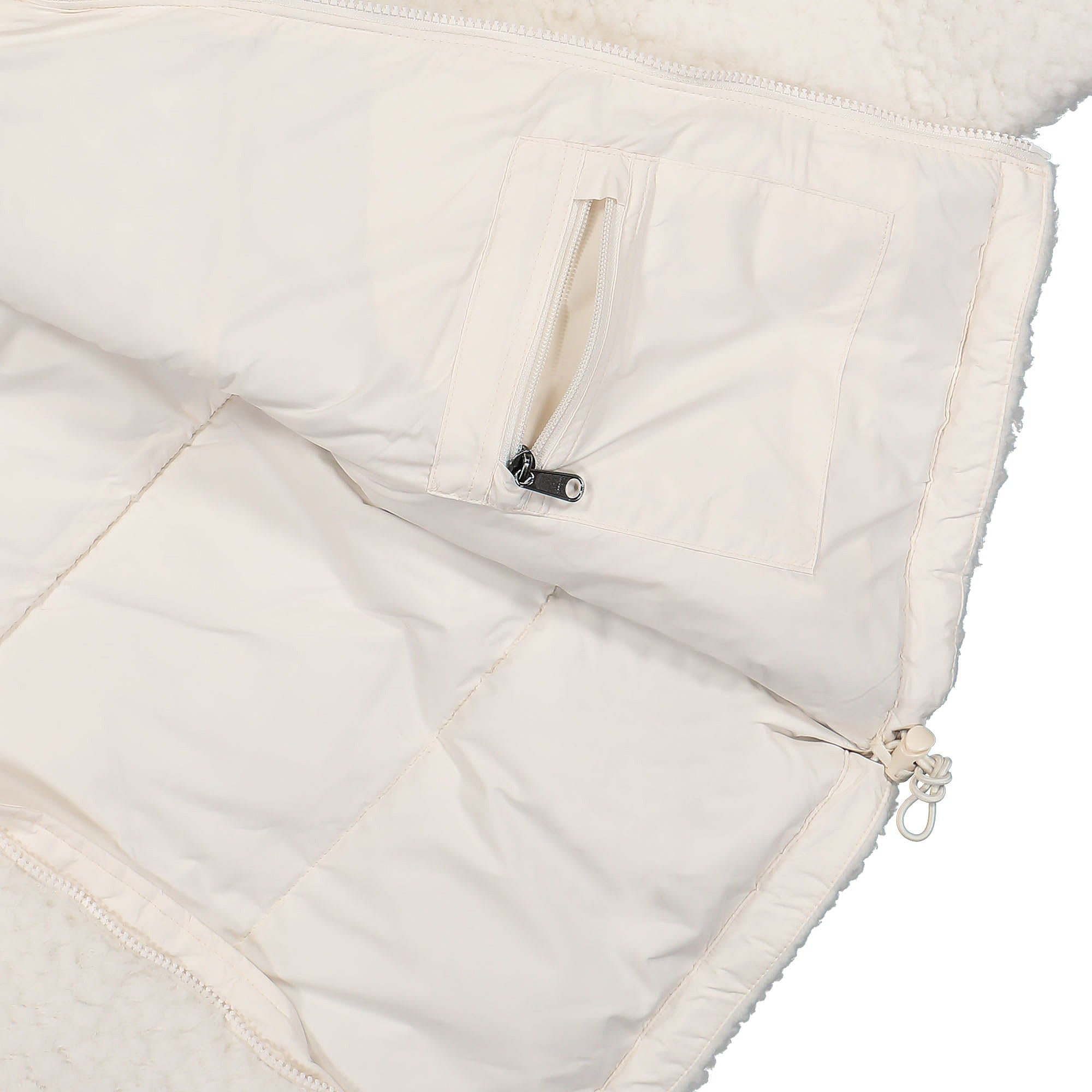 The North Face W High Pile Nuptse Jacket Gardenia White Jackets Detail view 1 | Overkill