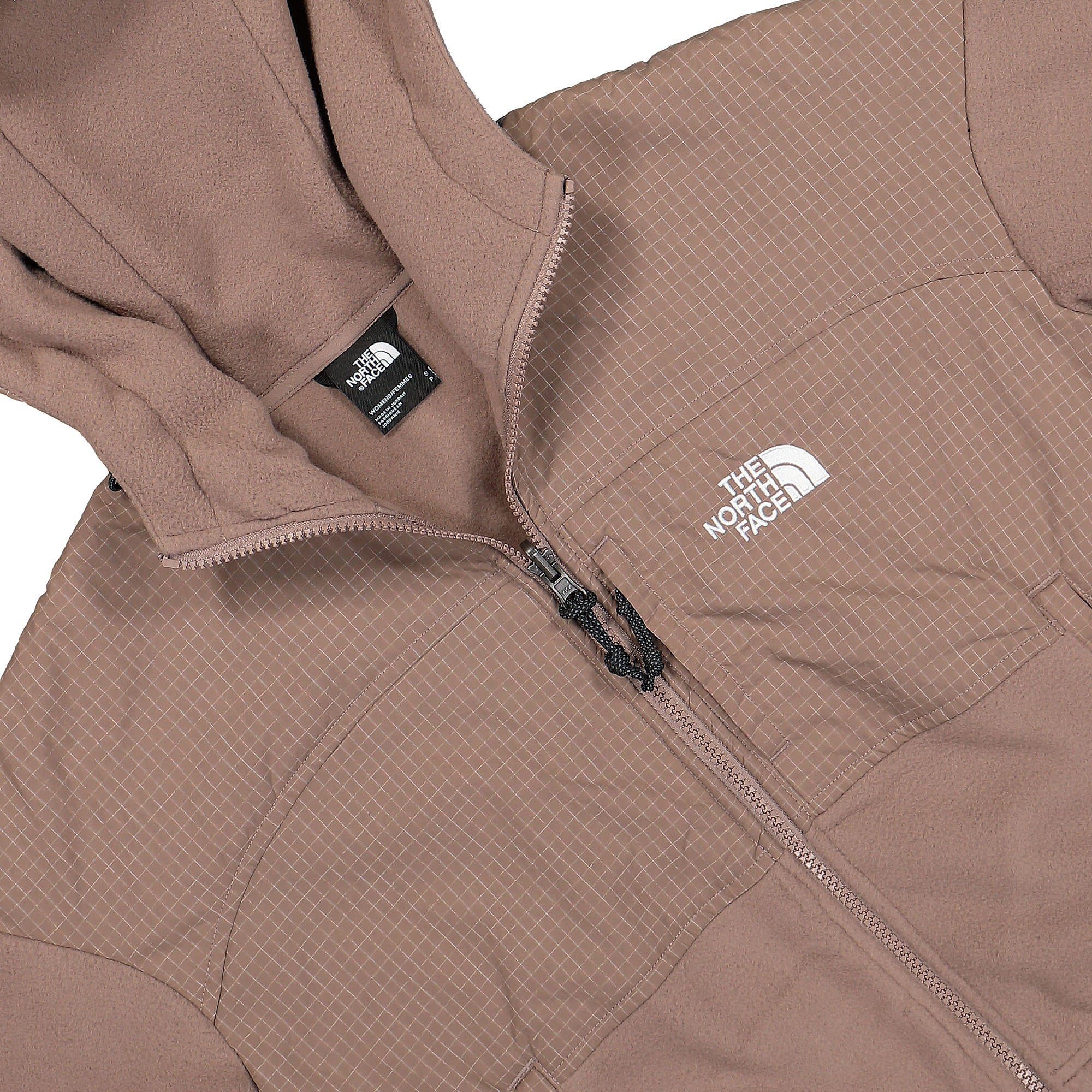 The North Face W Convin Microfleece Hoodie Deep Taupe Hoodies Close-up | Overkill