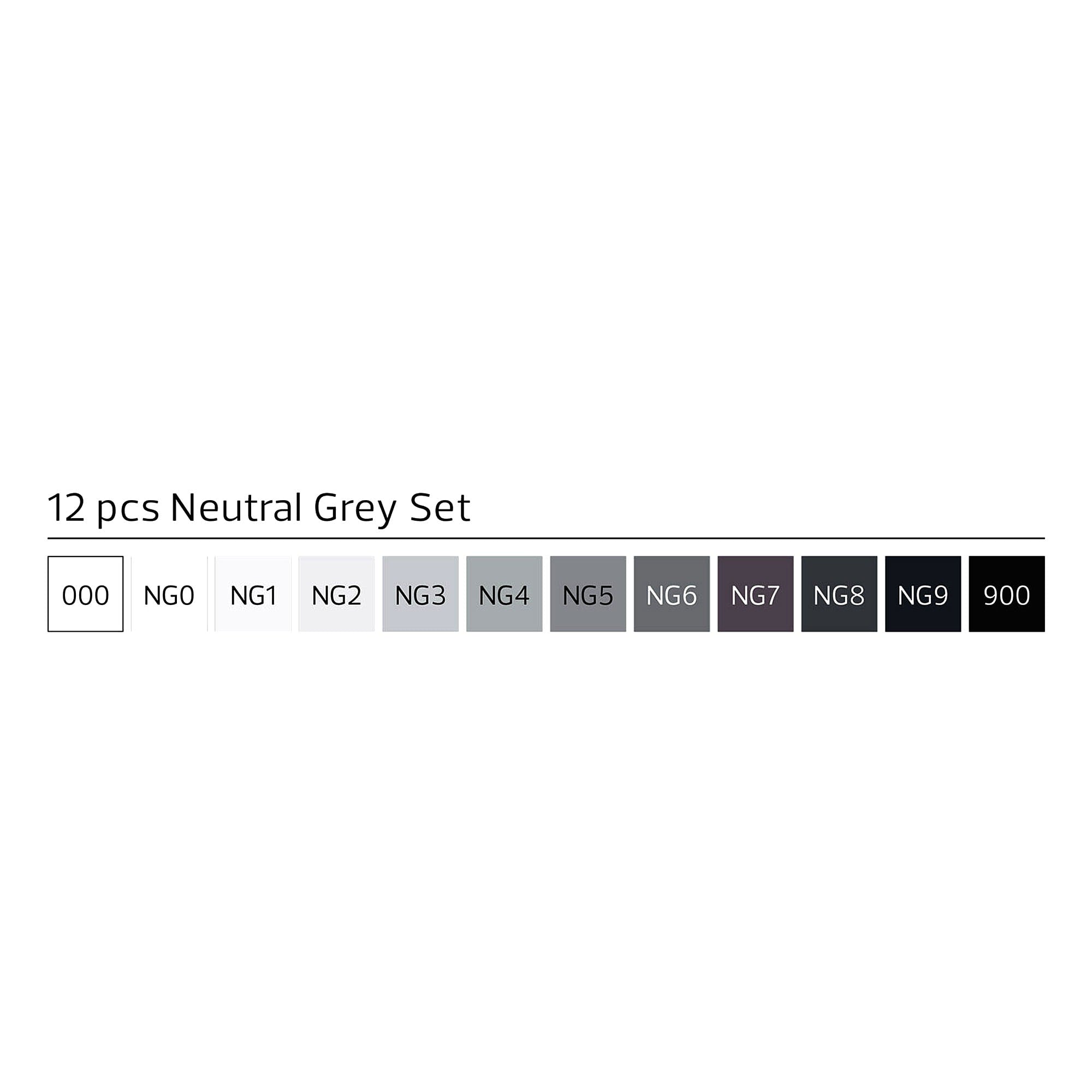 Stylefile marker 12er grey set neutral 0 Marker Close-up | Overkill