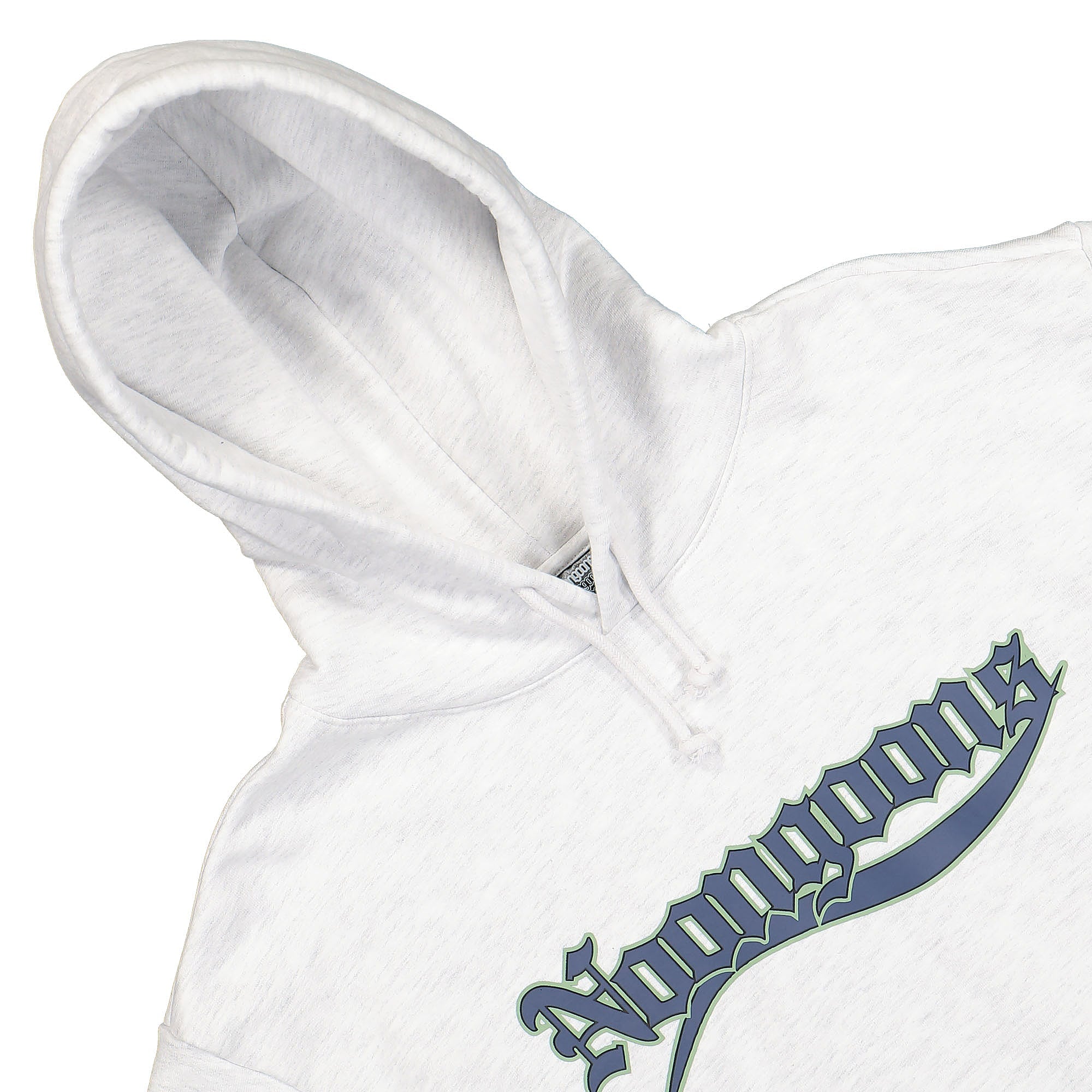 Noon Goons Decade Hoodie Heather Grey Hoodies Close-up | Overkill