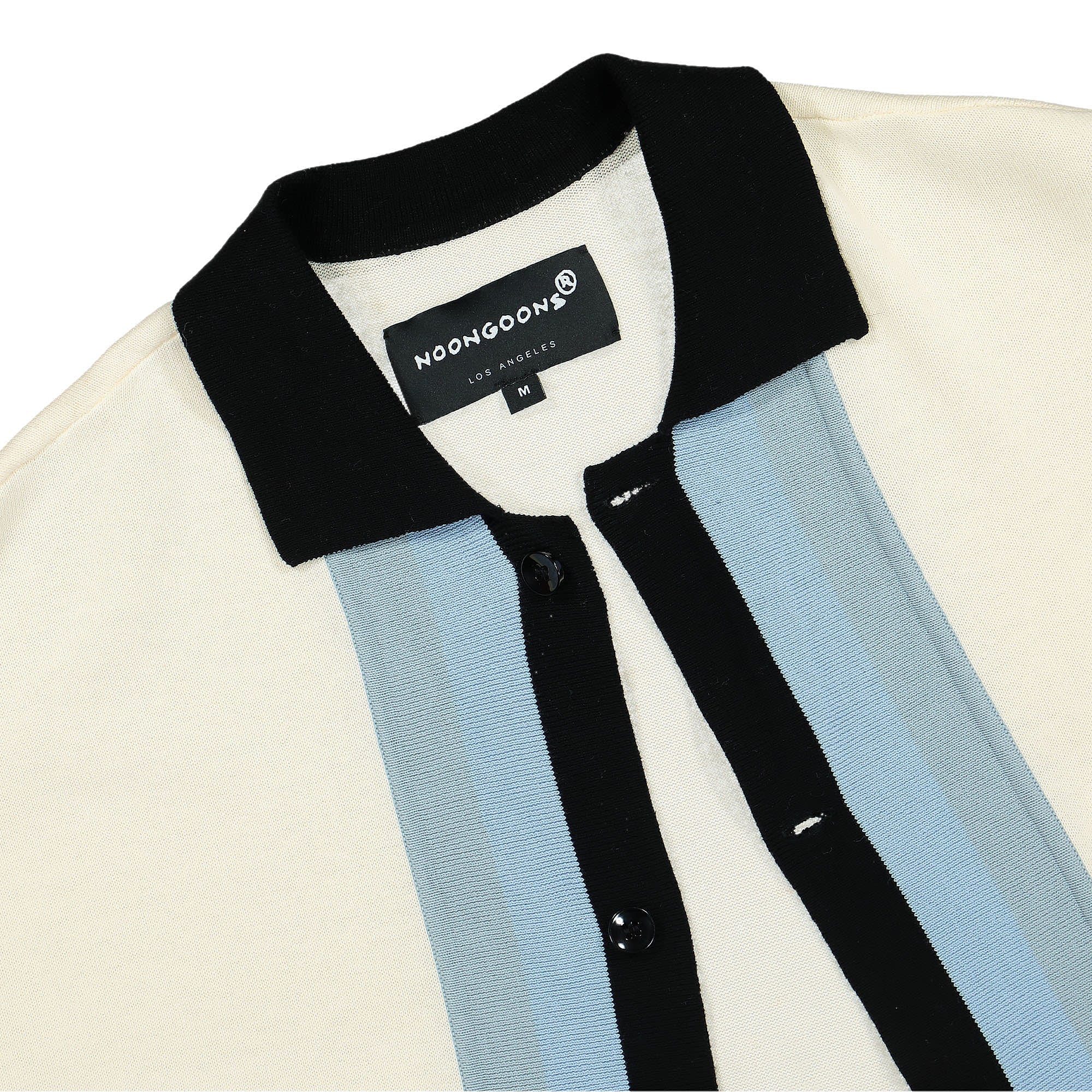 Noon Goons Boulevard Knit Shirt Vanilla Shirts Close-up | Overkill