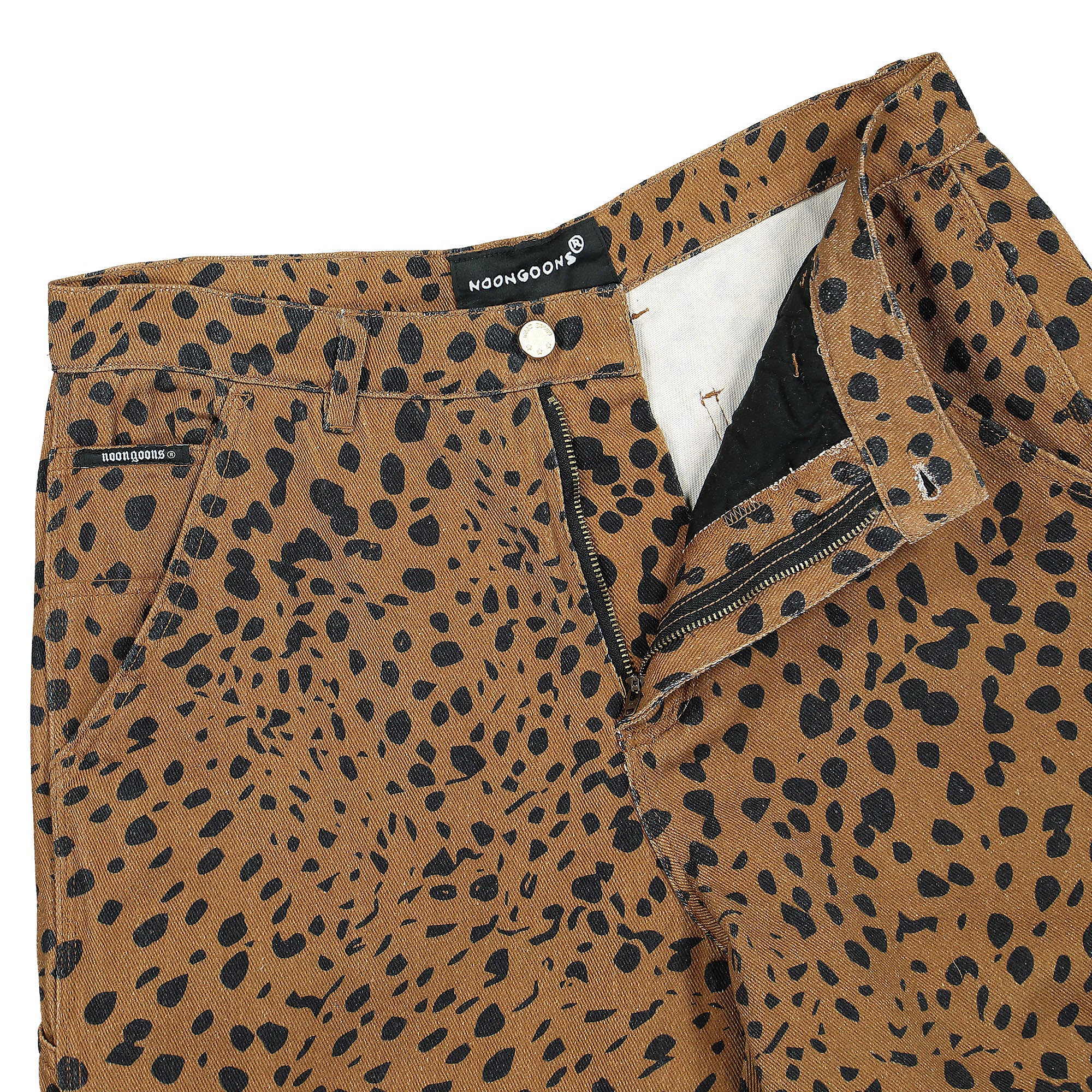 Noon Goons Go Leopard Denim Pant Bown Leopard Casual Pants Detailfoto | Overkill