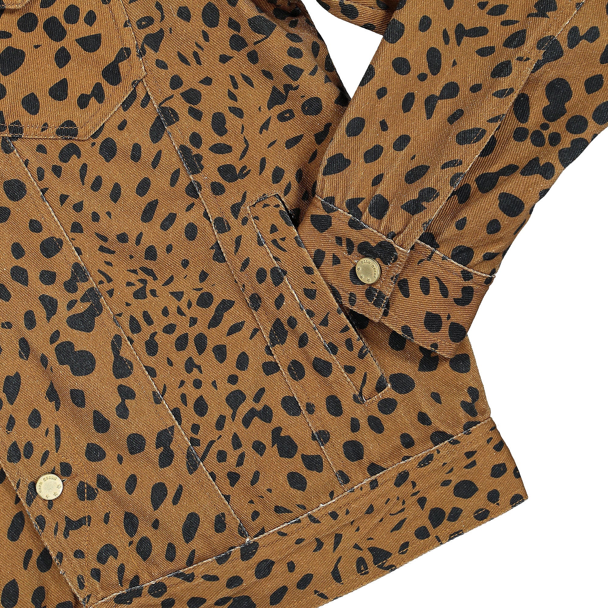 Noon Goons Go Leopard Denim Jacket Brown Leopard Jackets Detailfoto | Overkill