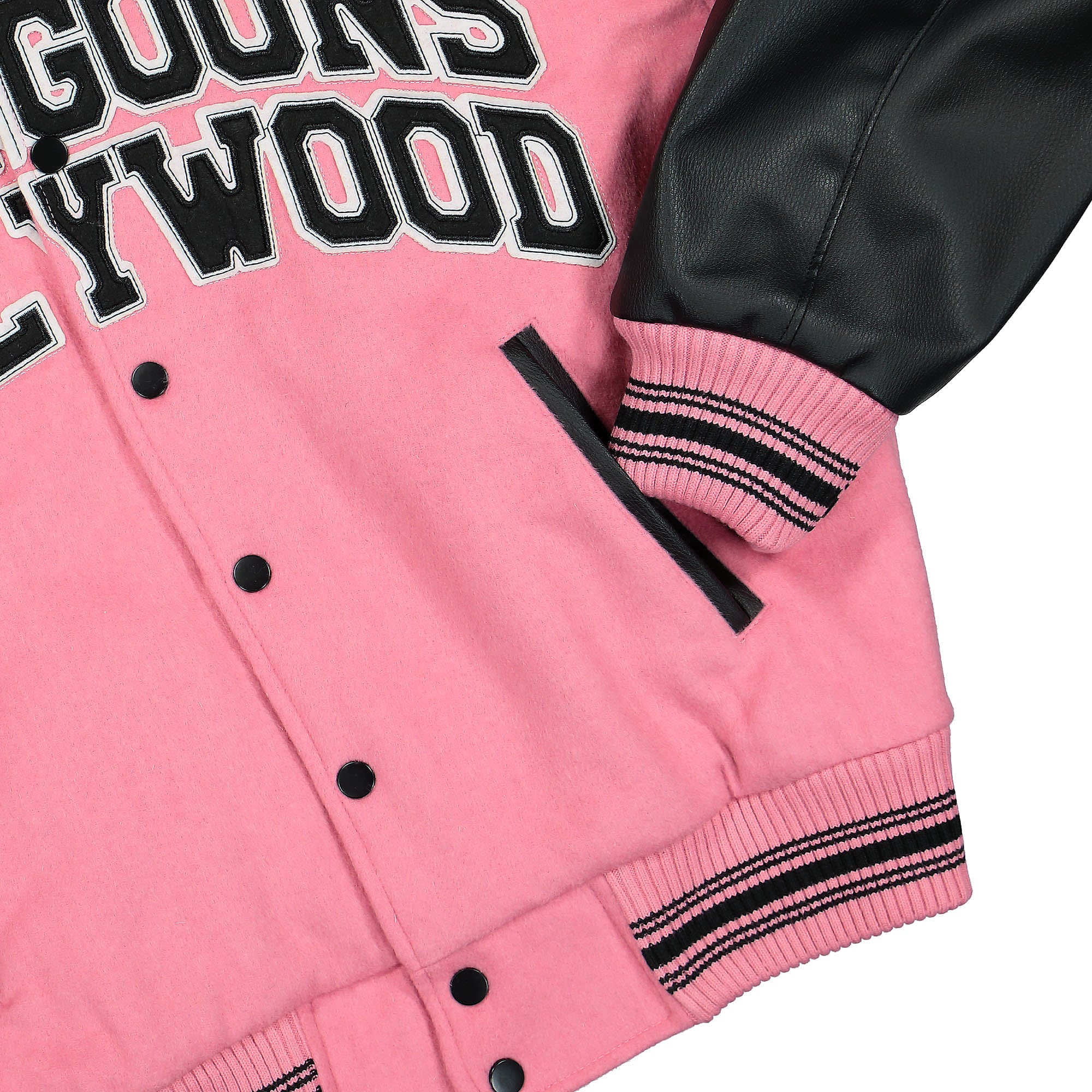 Noon Goons Hollywood High Varsity Jacket Pink / Black Bomber & Varsity Jackets Detailfoto | Overkill