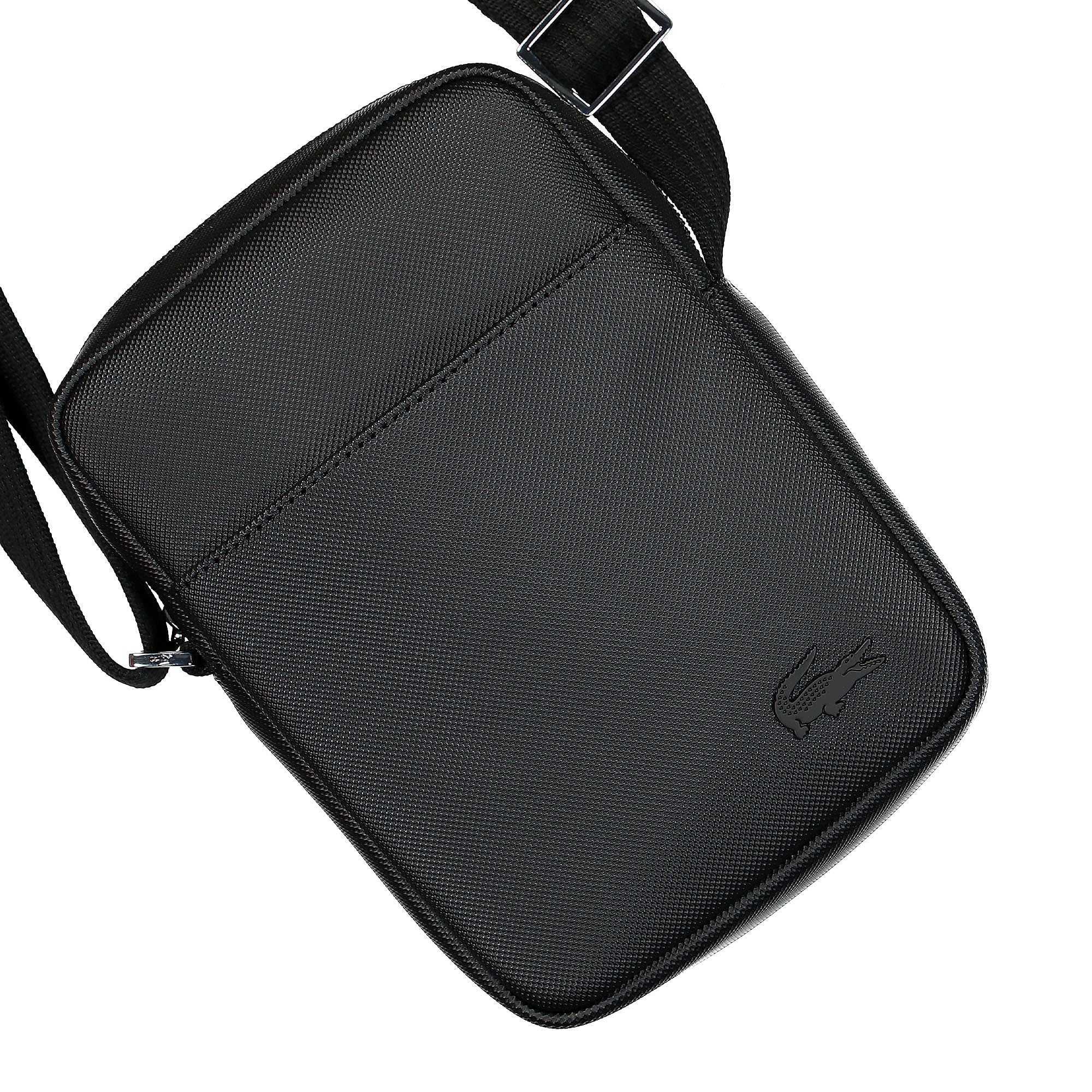 Lacoste Slim Vertical Camera Bag Black Shoulder & Cross Body Bags Material | Overkill