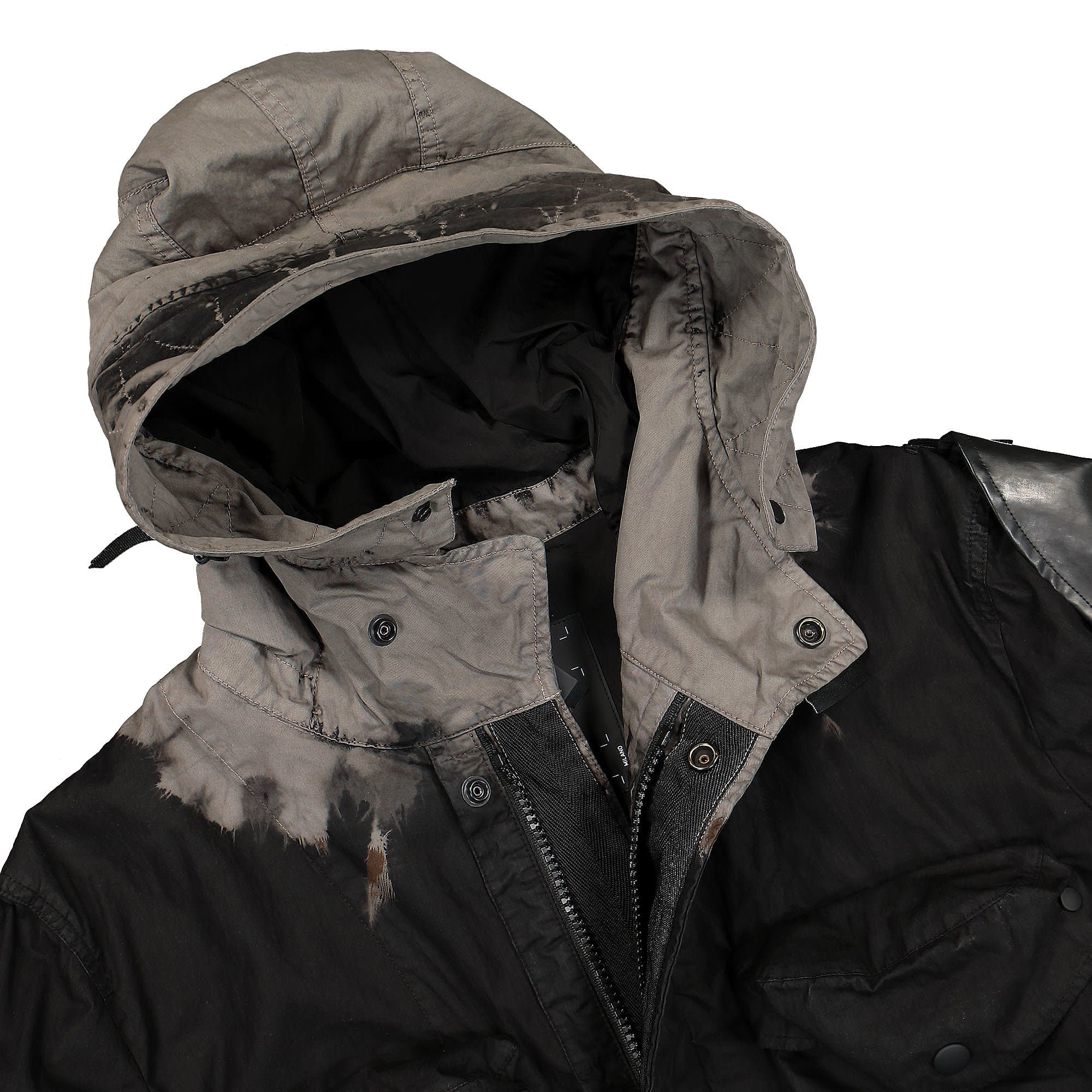 NemeN Moses Multipocket Tie Dye Jacket Discharged Black Jackets Close-up | Overkill