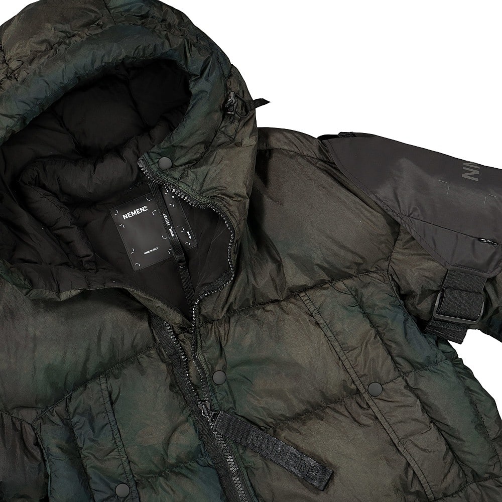 NemeN Tawa Tie Dye Down Jacket Jungle Green Jackets Close-up | Overkill