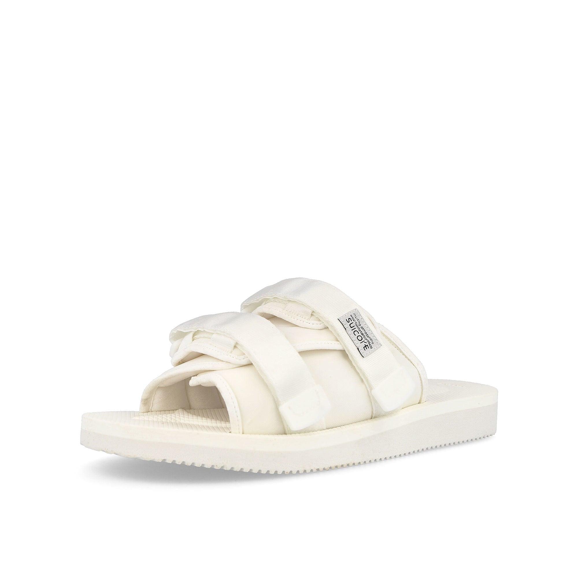 Suicoke moto - cab White Slides, Sandals & Slippers Close Up | Overkill