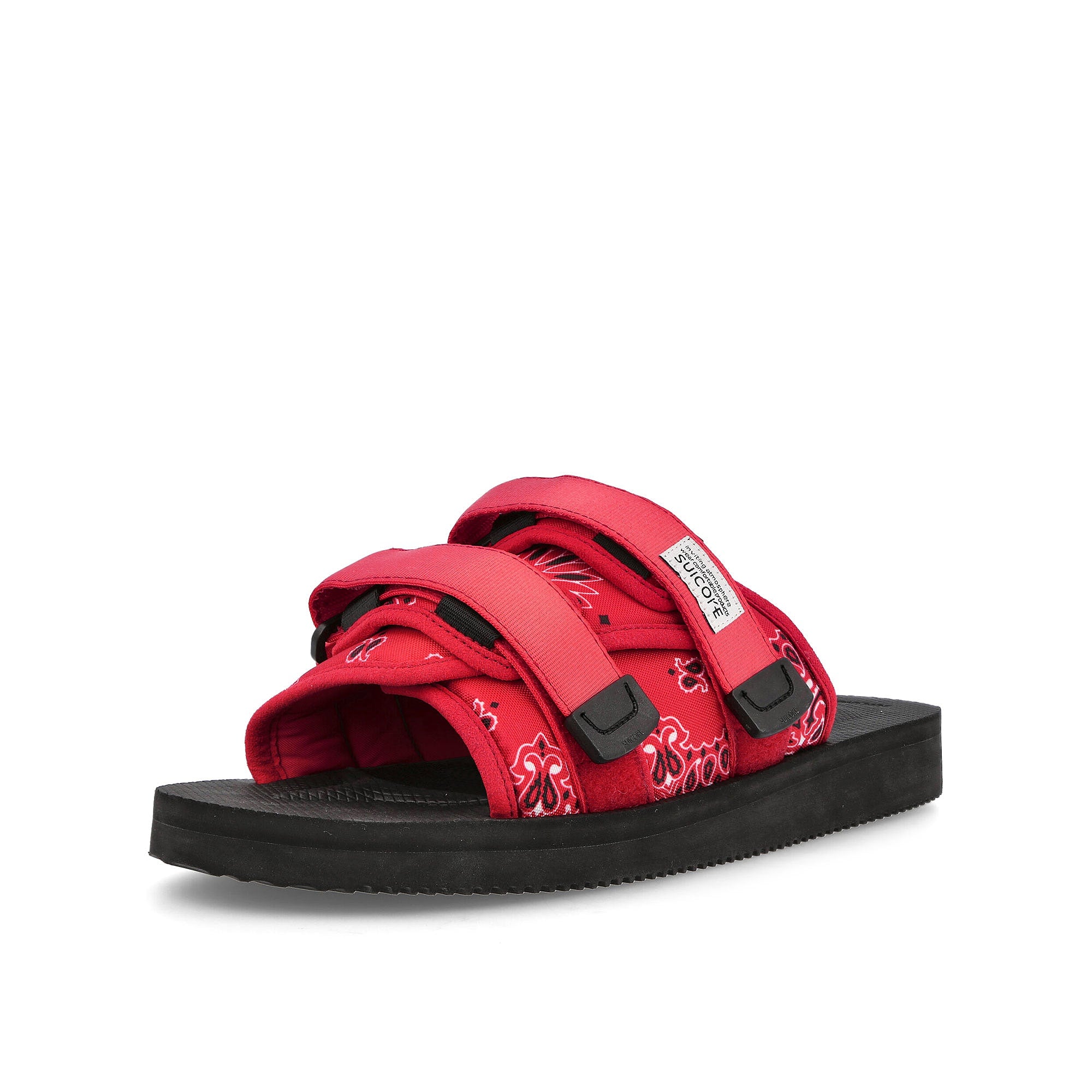 Suicoke moto-cab Red Slides, Sandals & Slippers Close Up | Overkill