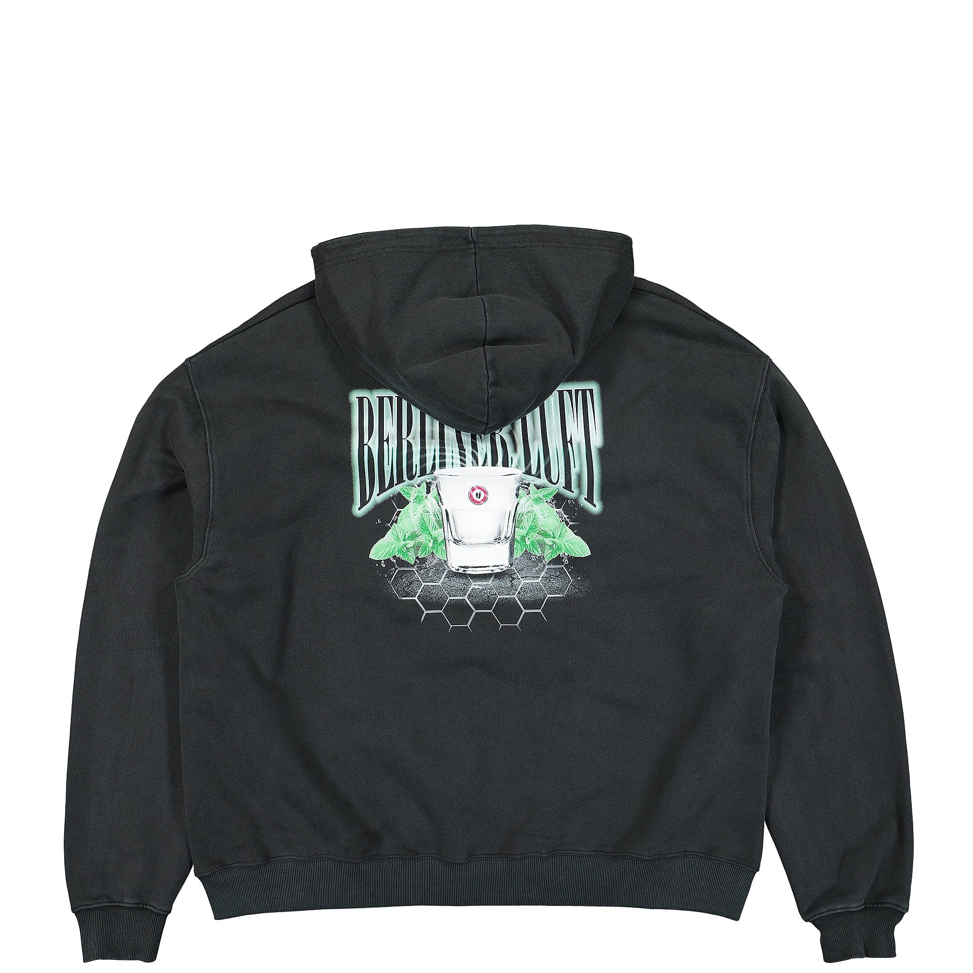 Overkill Berliner Luft Hoodie Washed Black Hoodies Close-up | Overkill