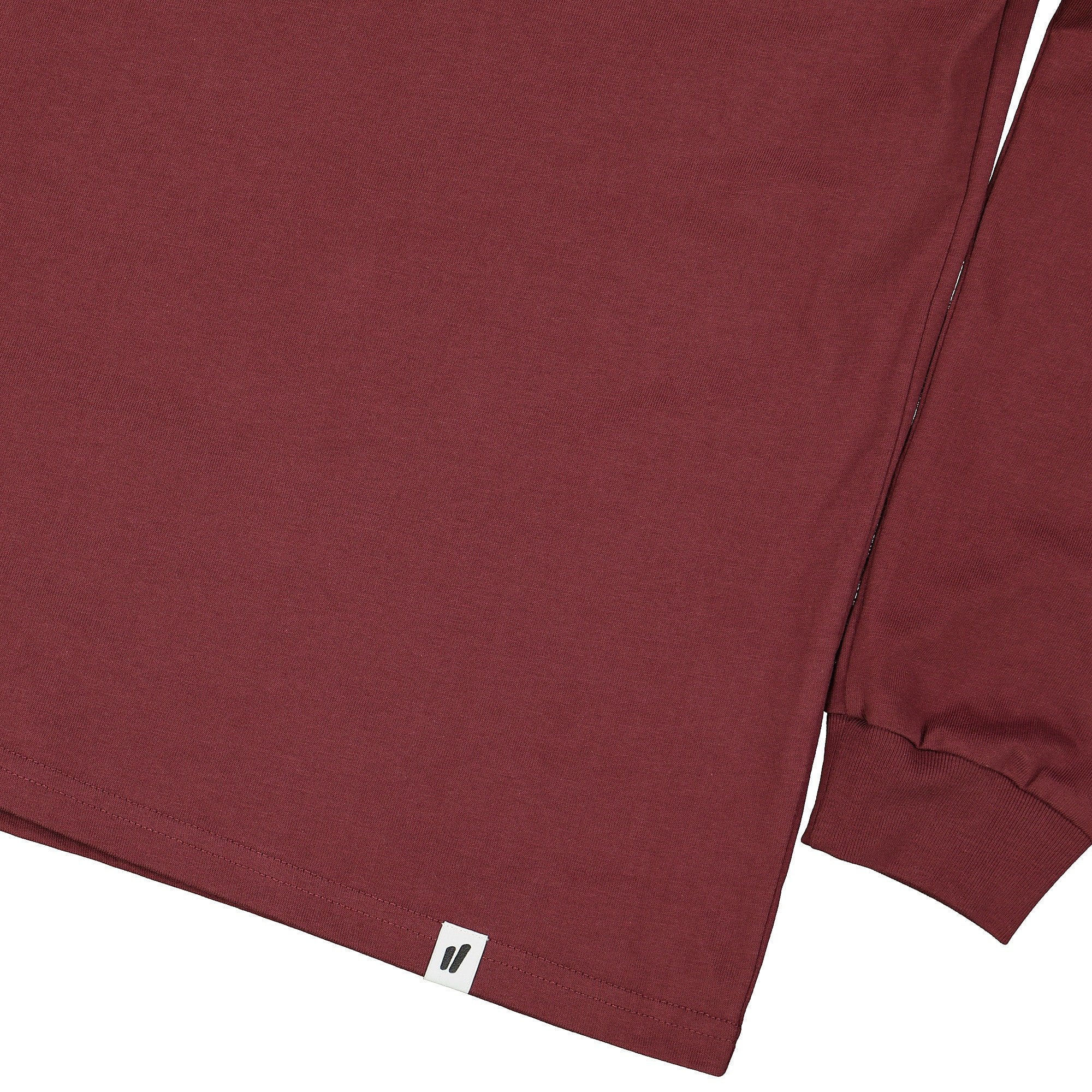 Overkill Blank Longsleeve Burgundy Longsleeves Close-up | Overkill