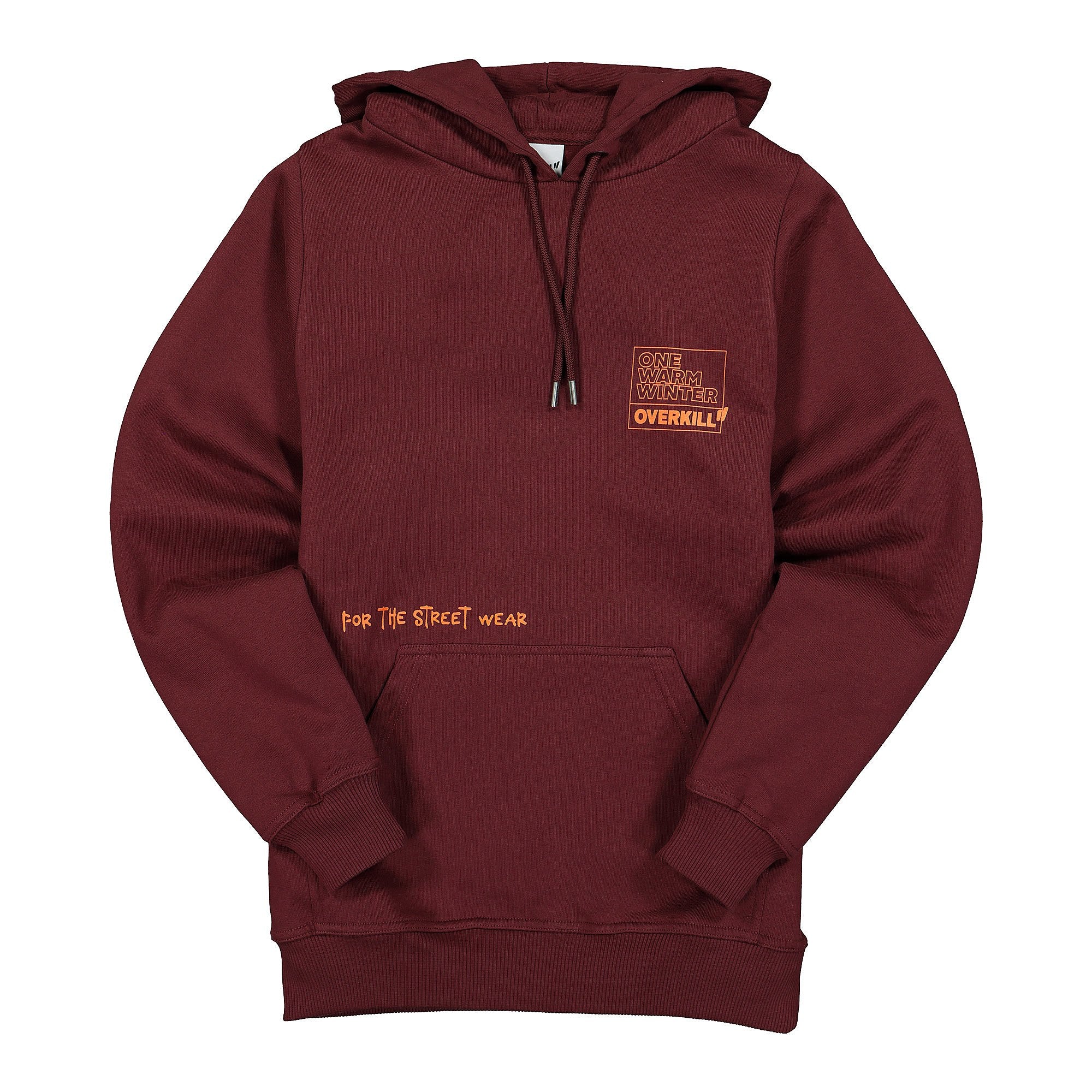 Overkill One Warm Winter x OVERKILL For The Street Wear Hoodie Burgundy Hoodies OWWxOKH | Overkill