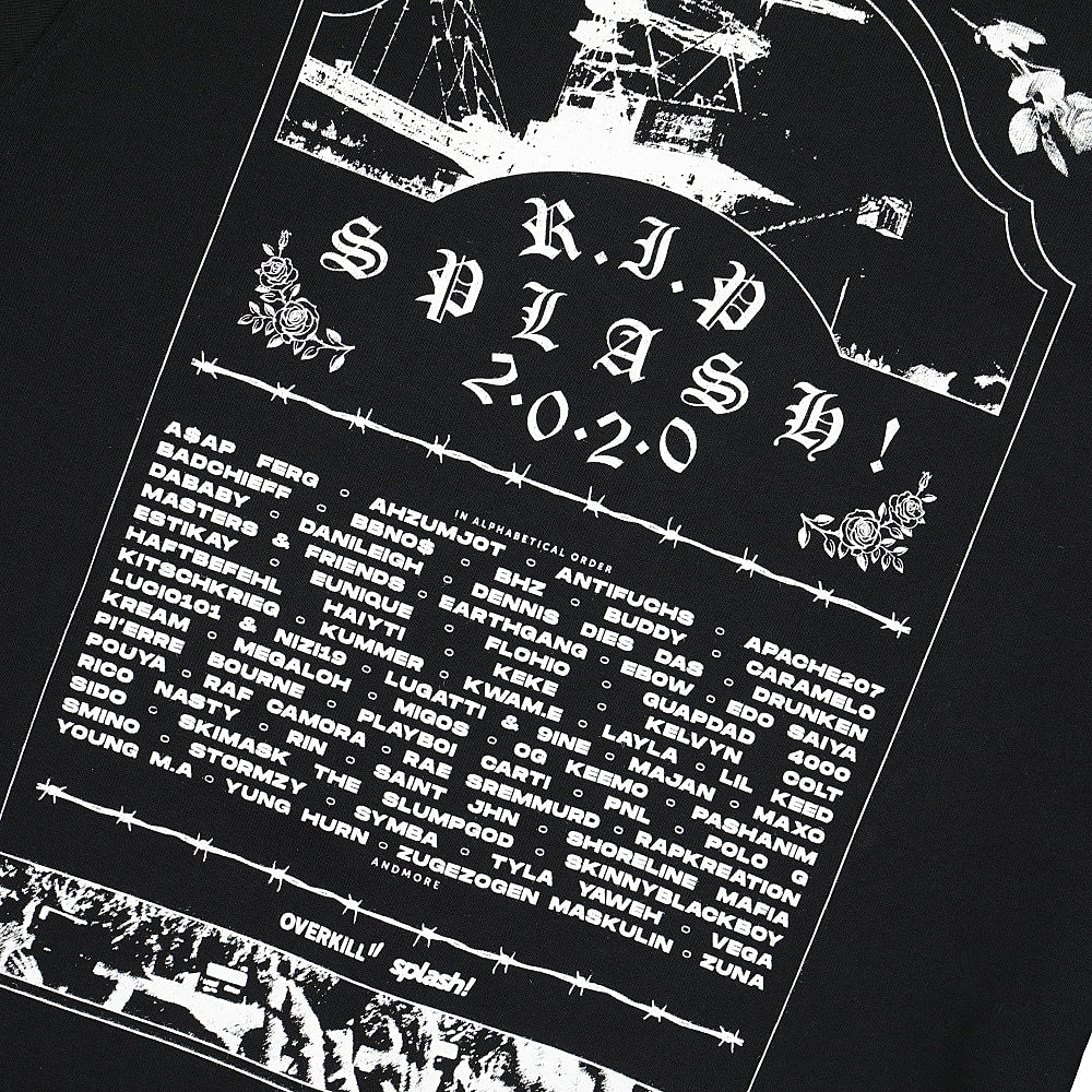 Overkill splash! x Overkill RIP 2020 Graveyard Crewneck Black Sweatshirts Detailfoto | Overkill