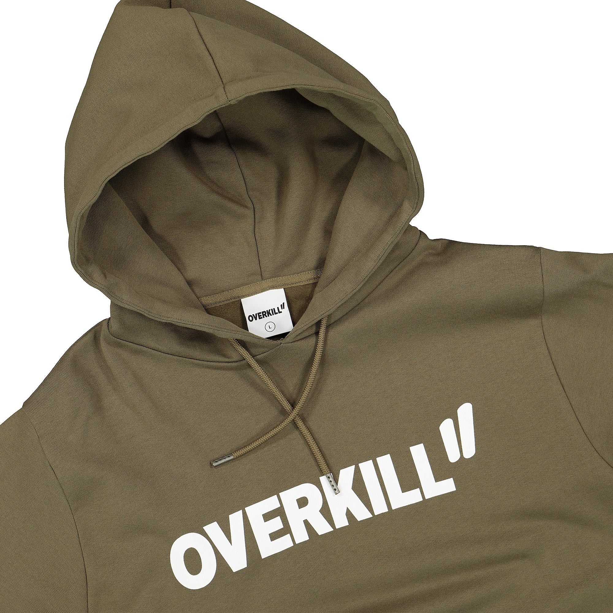 Overkill Logo Hoodie Aloe Green Hoodies Close-up | Overkill