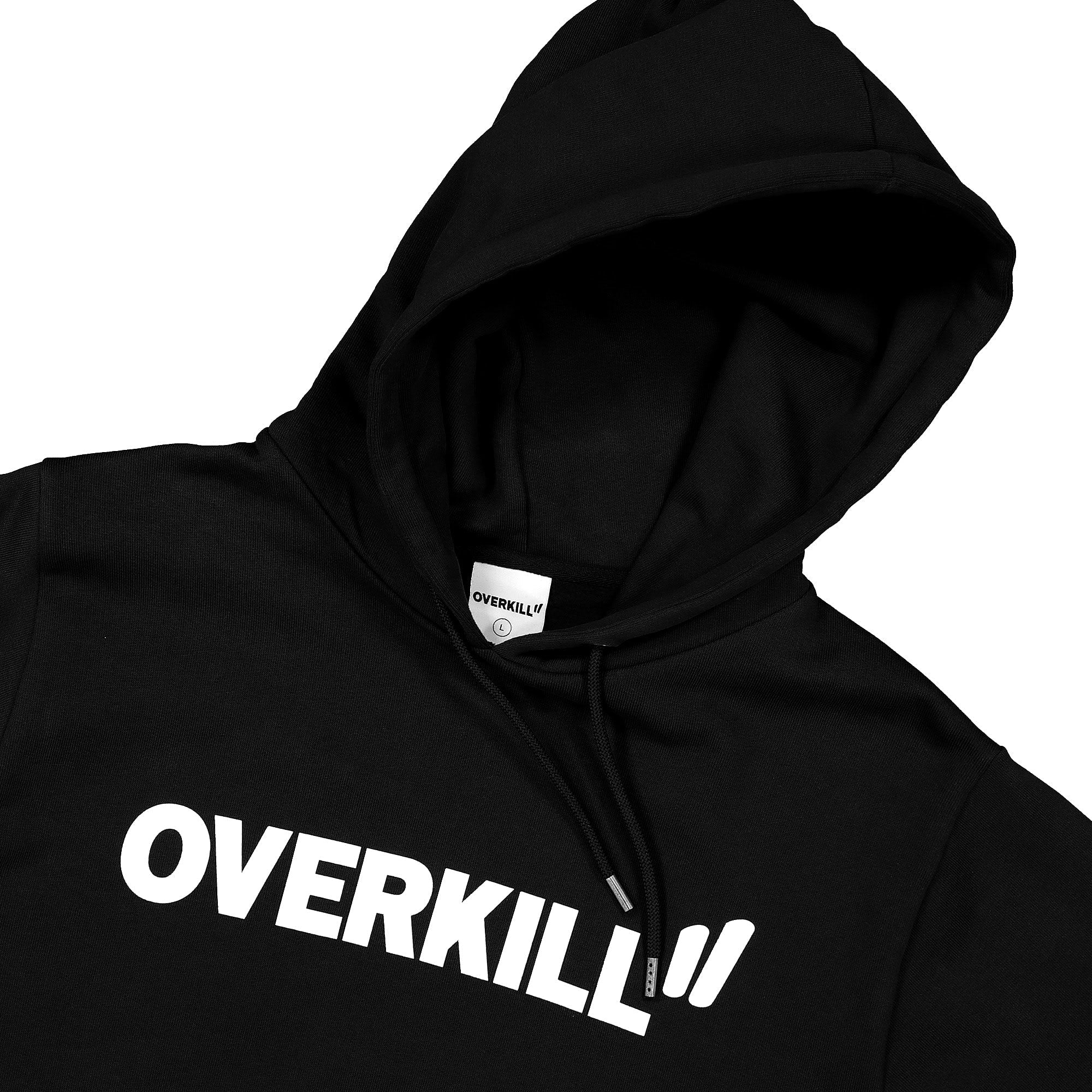 Overkill Logo Hoodie Black Hoodies Close-up | Overkill
