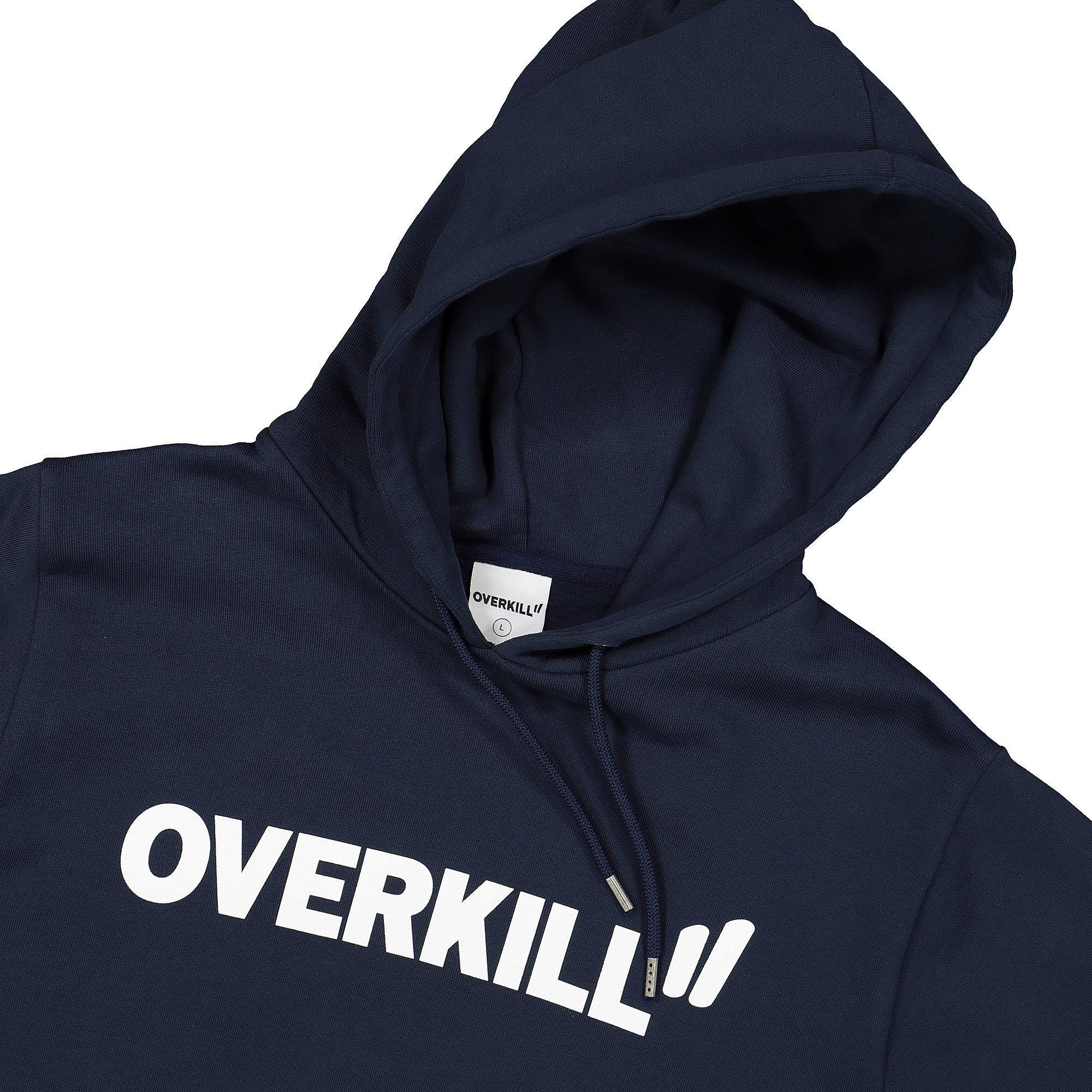 Overkill Logo Hoodie Midnight Hoodies Close-up | Overkill