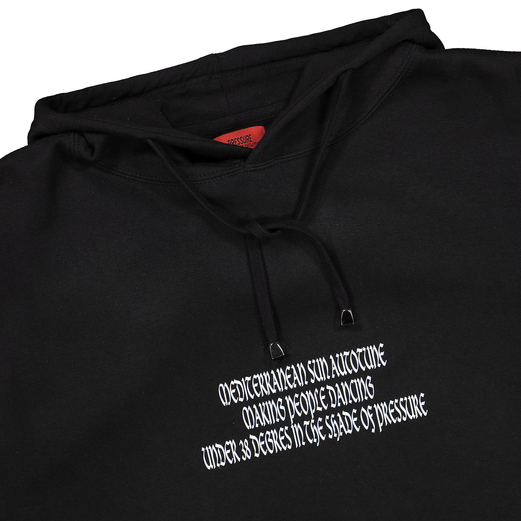 Pressure narco hoodie Black Hoodies Close-up | Overkill