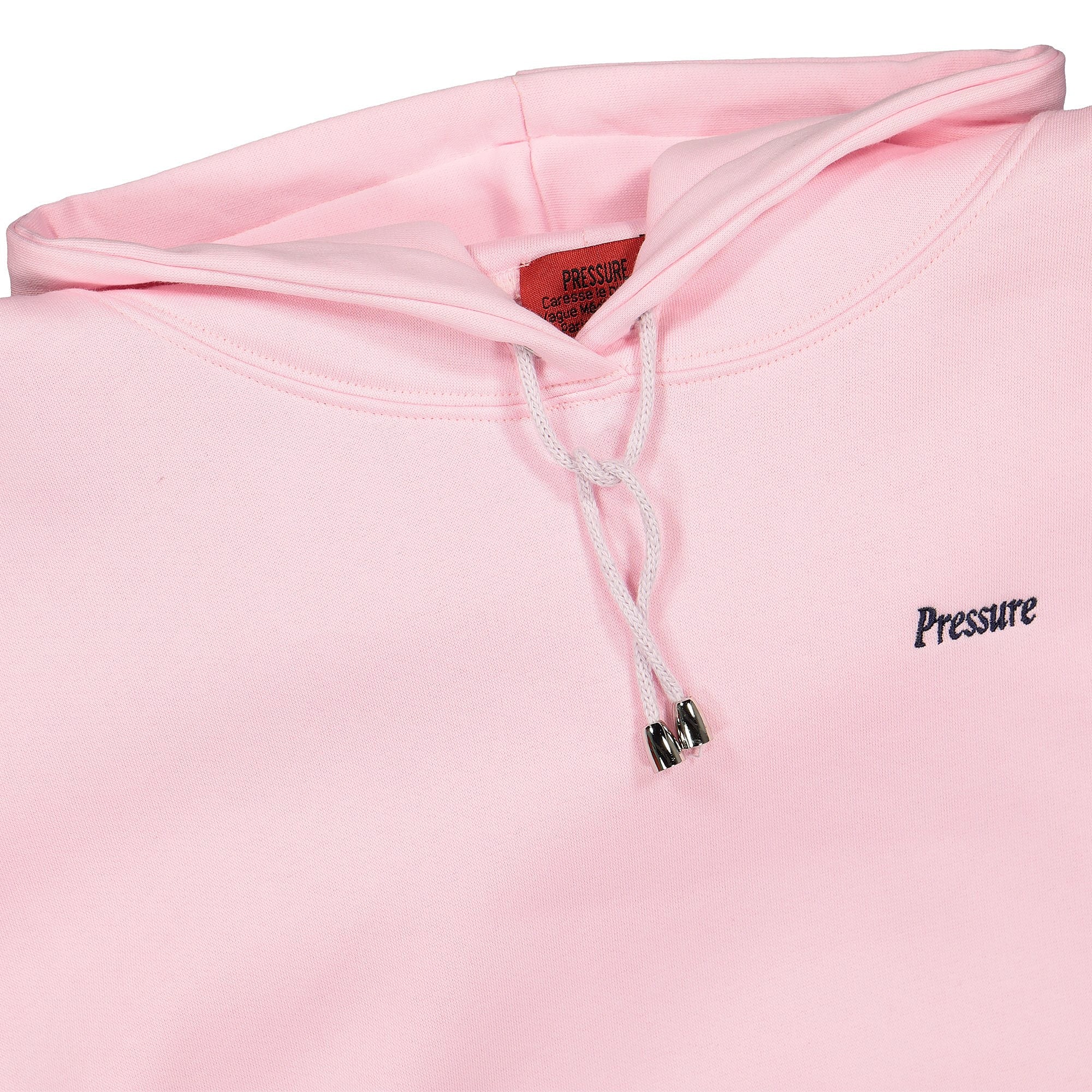 Pressure pressour pink hoodie Light Pink White Dark Blue Hoodies Close-up | Overkill