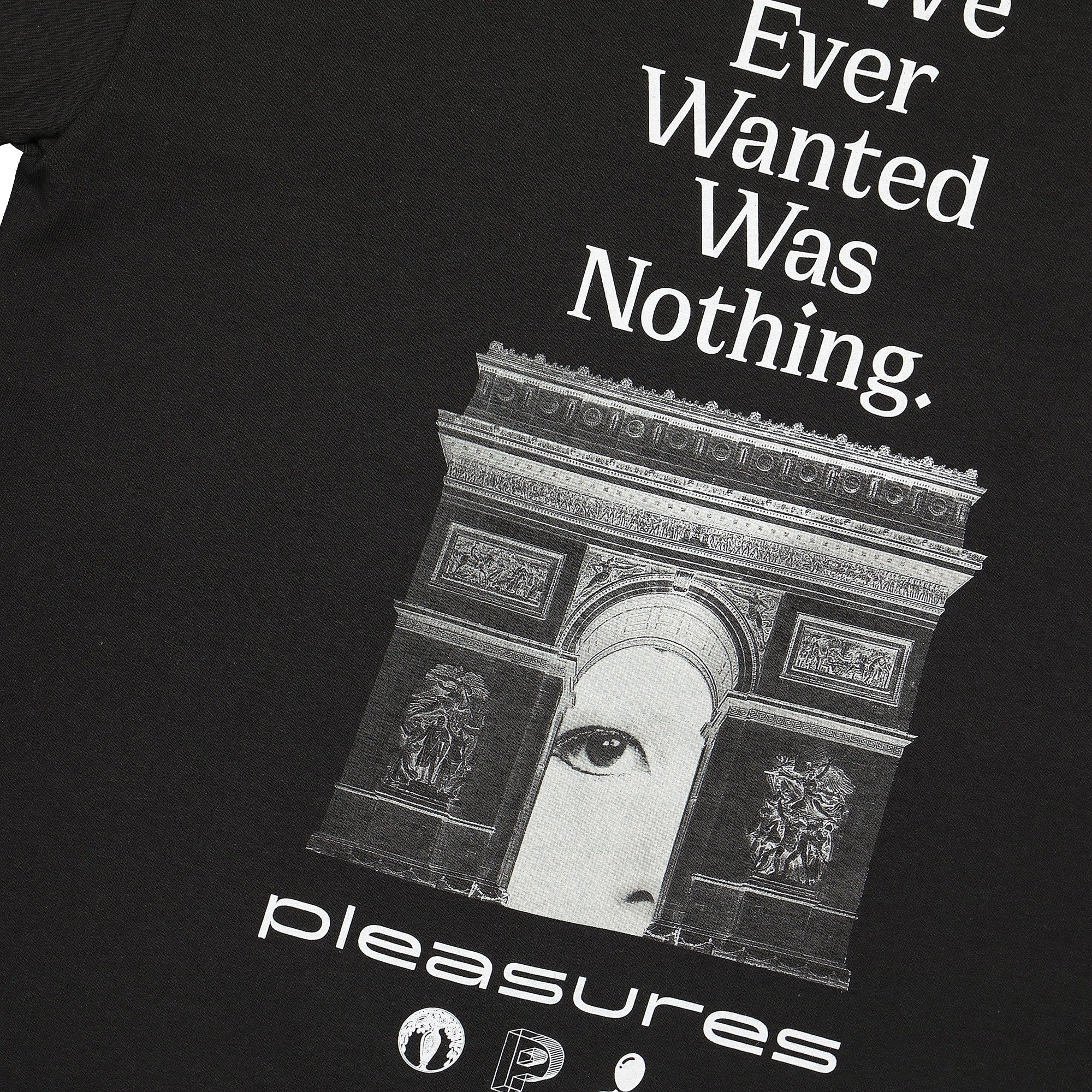 Pleasures Nothing T-Shirt Black T-Shirts Close-up | Overkill