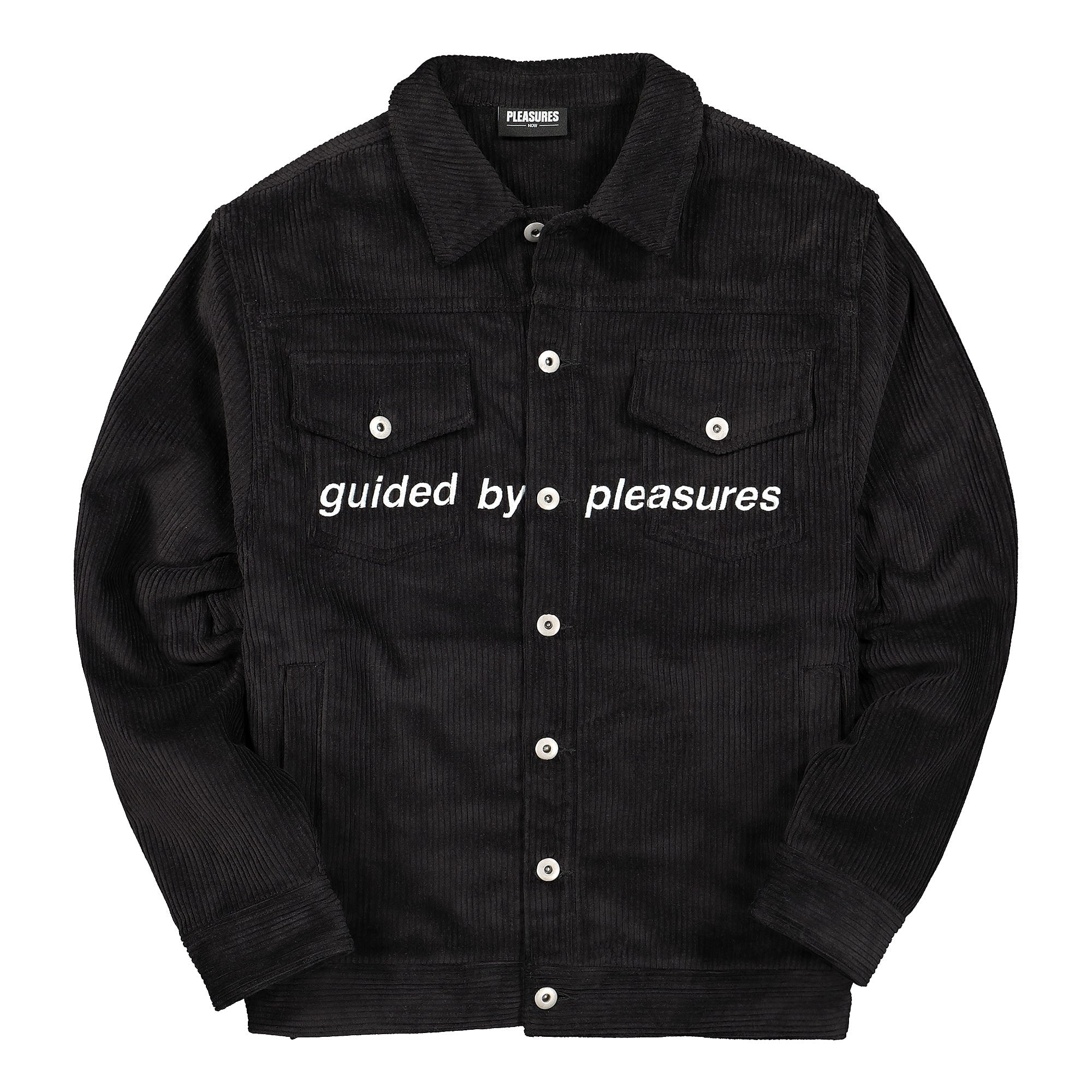 Pleasures Guided Corduroy Trucker Jacket Black Jackets P19F103003 | Overkill