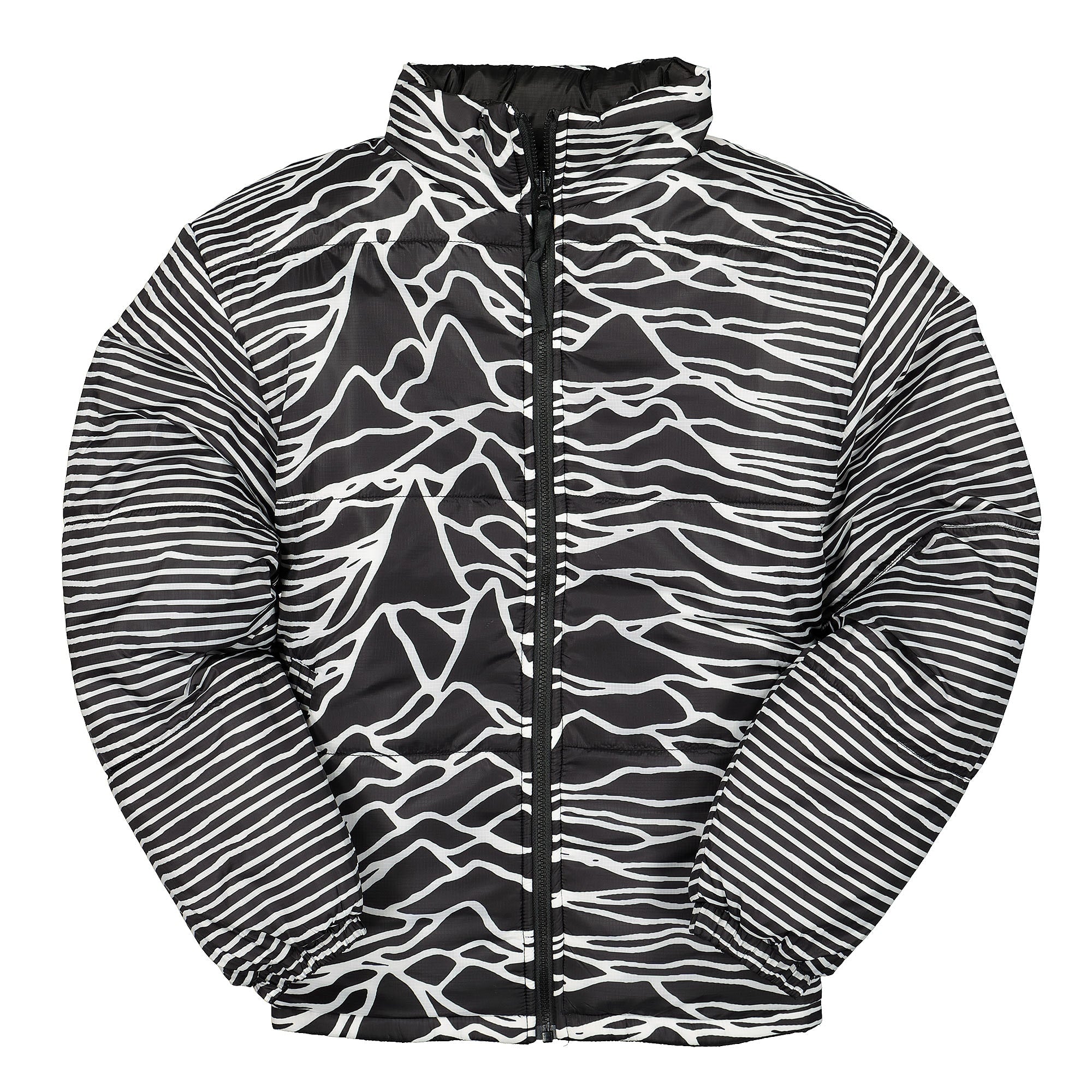 Pleasures Joy Division x Pleasures Disorder Reversible Puffer Jacket Black Puffer Jackets P19J006 | Overkill