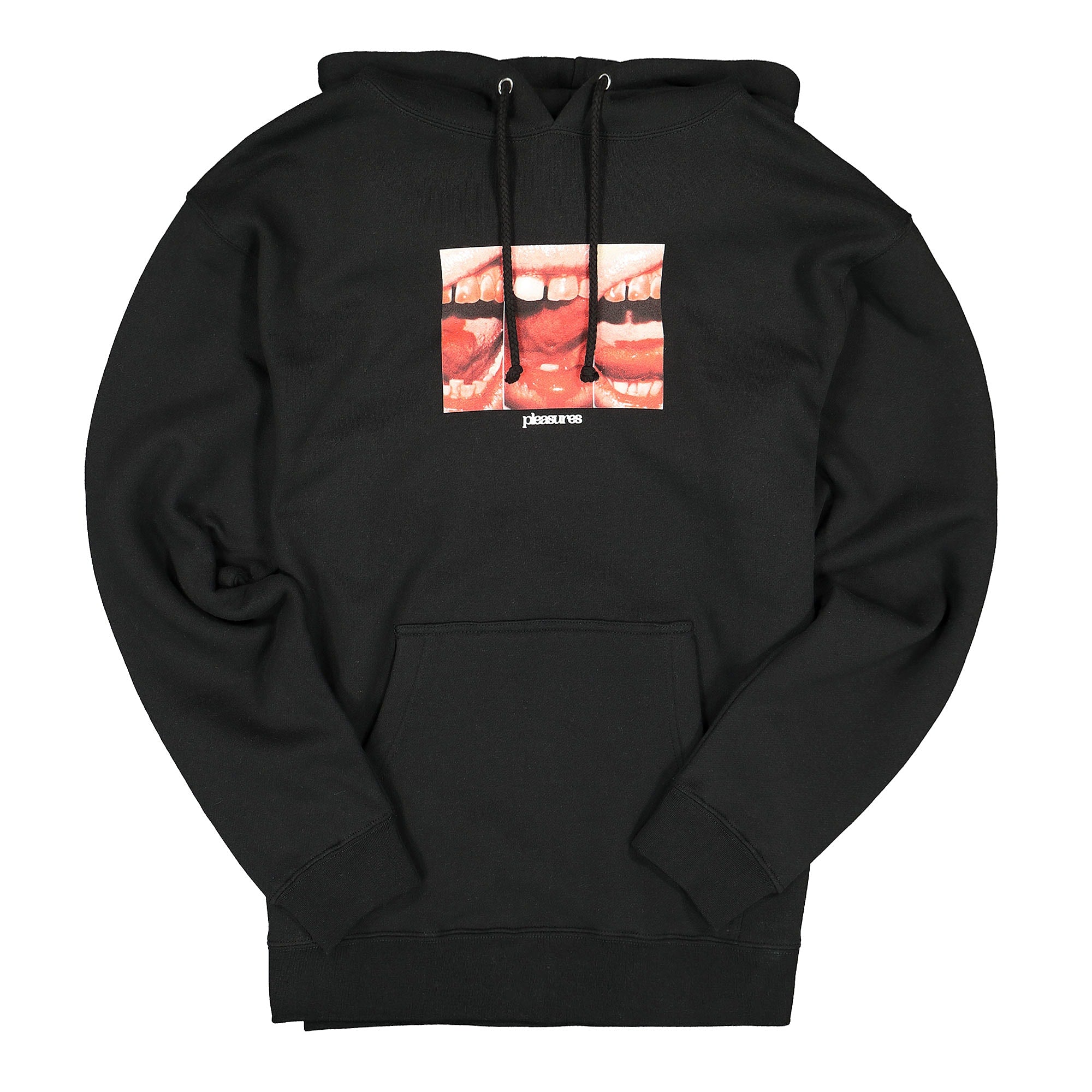 Pleasures Mouth Off Hoody Black Hoodies P19W015 | Overkill