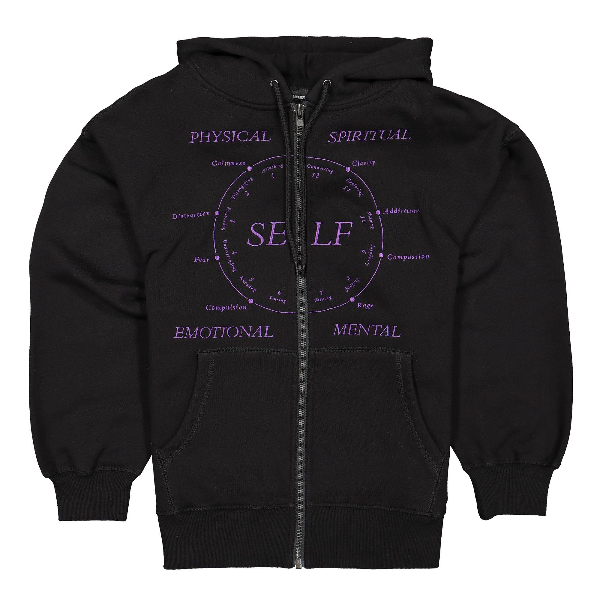 Pleasures Clarity Zip Hoodie Black Hoodies P19W103011 / Black | Overkill